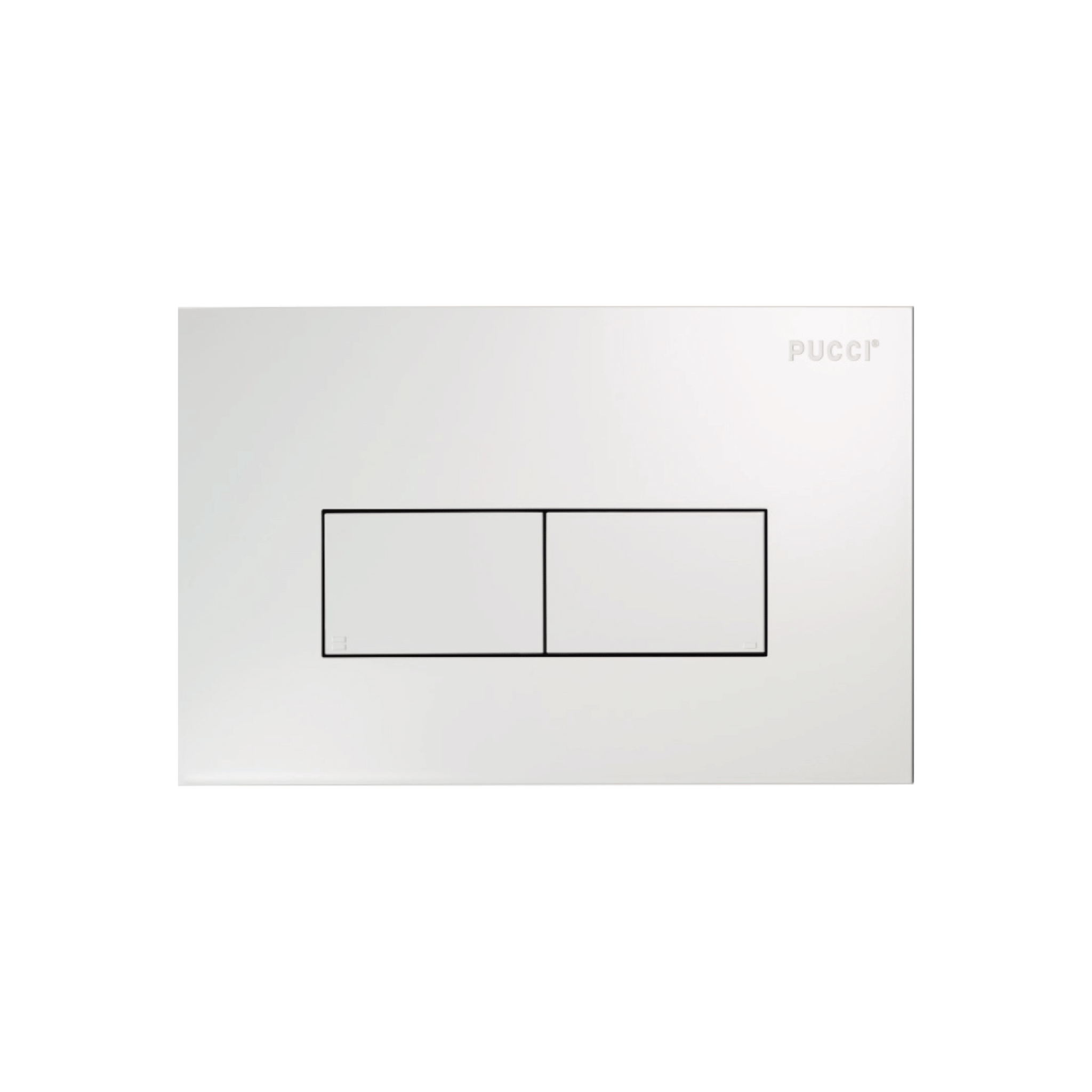 Pucci "Eco Rinnova" Placca Di Azionamento Doppio Tasto Bianco Da 4,7 mm - Dabicasa