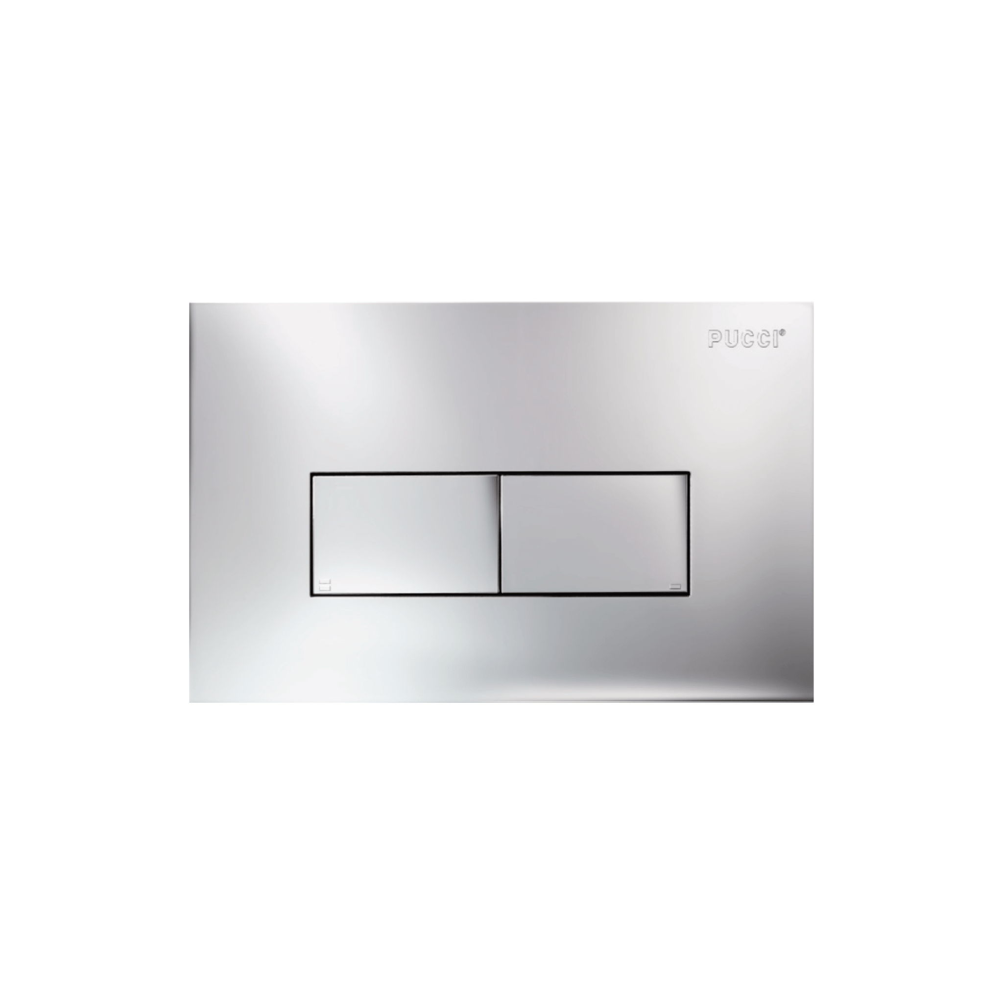 Pucci "Eco Rinnova" Placca Di Azionamento Doppio Tasto Cromo Lucido Da 4,7 mm - Dabicasa