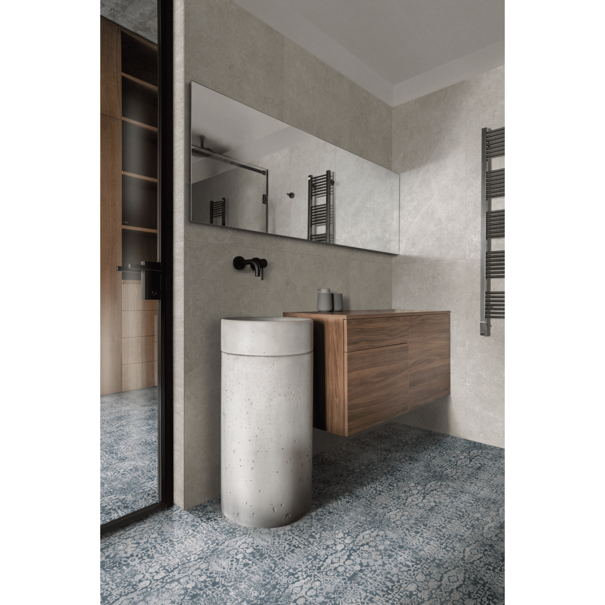 Ragno Rettificato 60x120 Cm "Realstone_Argent" Ghiaccio - Dabicasa