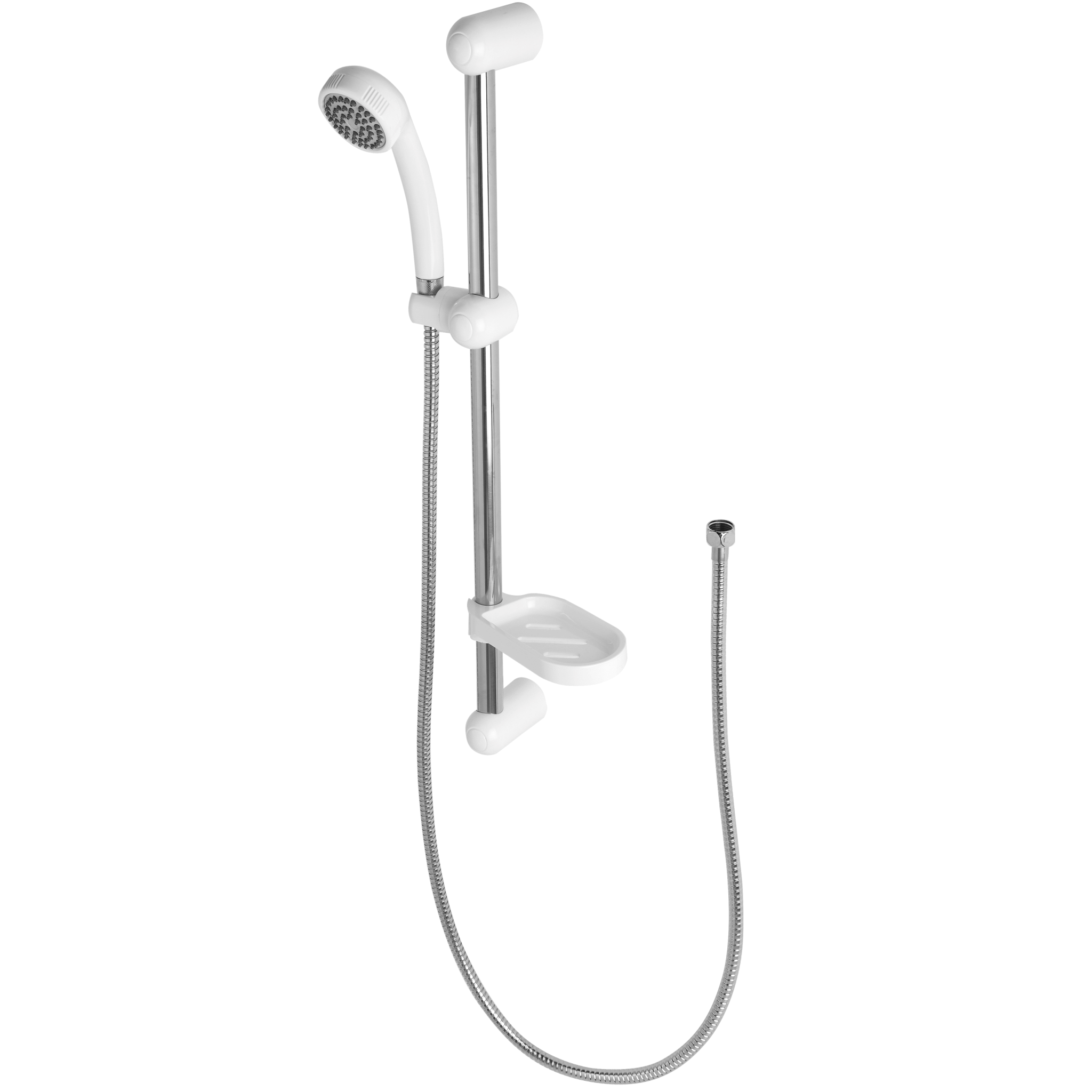 Saliscendi Doccia Tondo 63 Cm Con Mensola Feridras "Hidra" Bianco/Cromo Lucido - Dabicasa