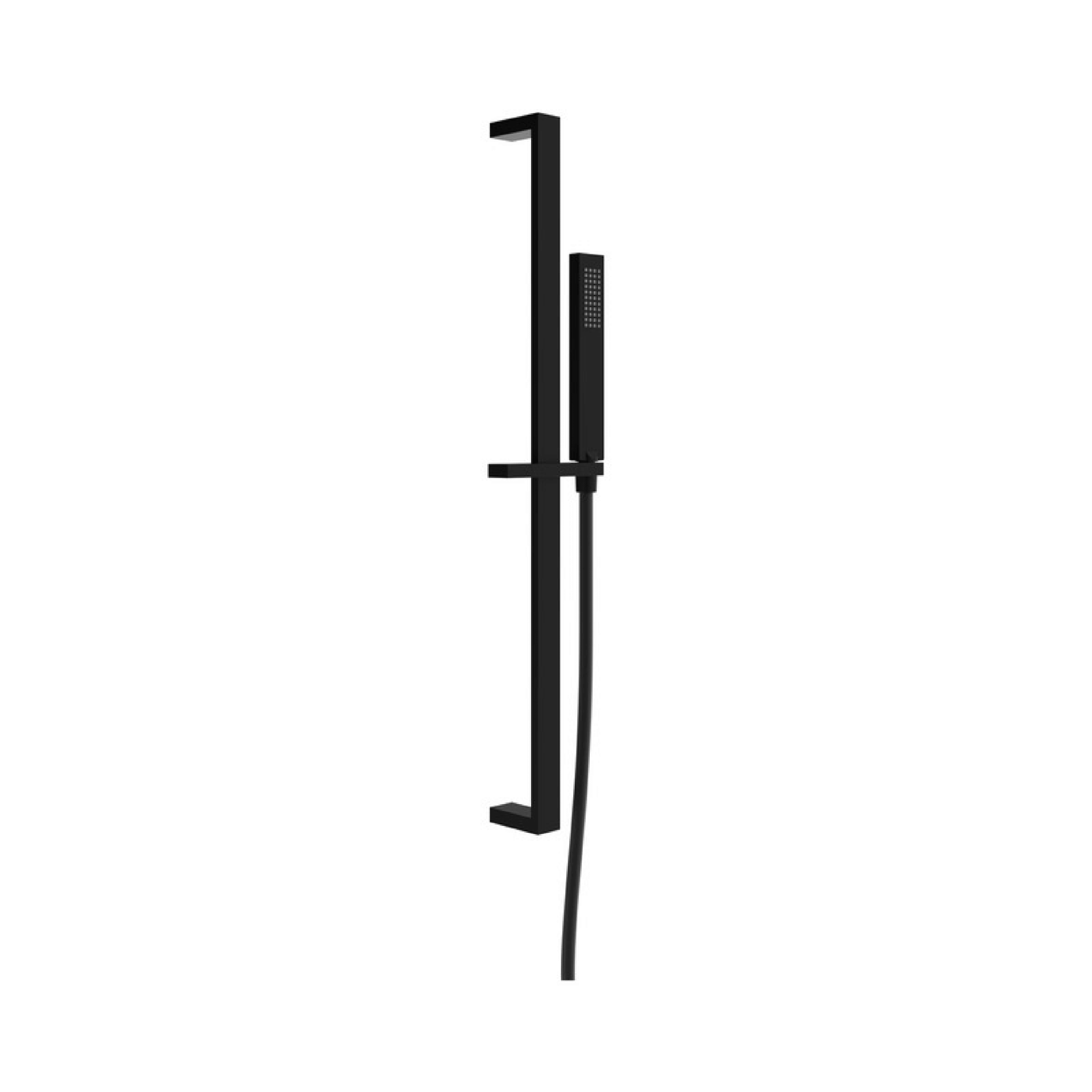 Saliscendi Doccia Tondo 70 Cm Ercos "Square" Nero Opaco - Dabicasa