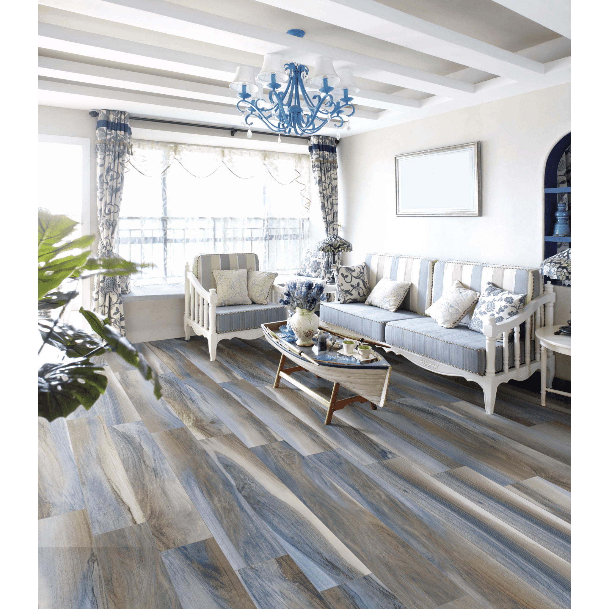 Savoia Italia Rettificato 20x120 Cm "Amazzonia" Blu - Dabicasa