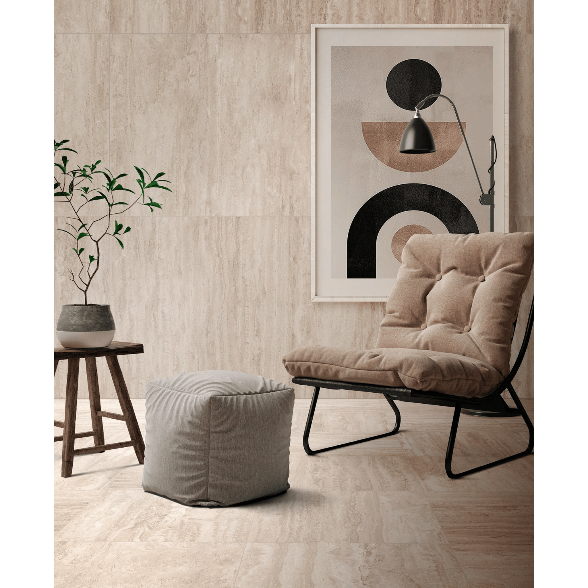 Savoia Rettificato 60x120 Cm "Travertine" Cream - Dabicasa