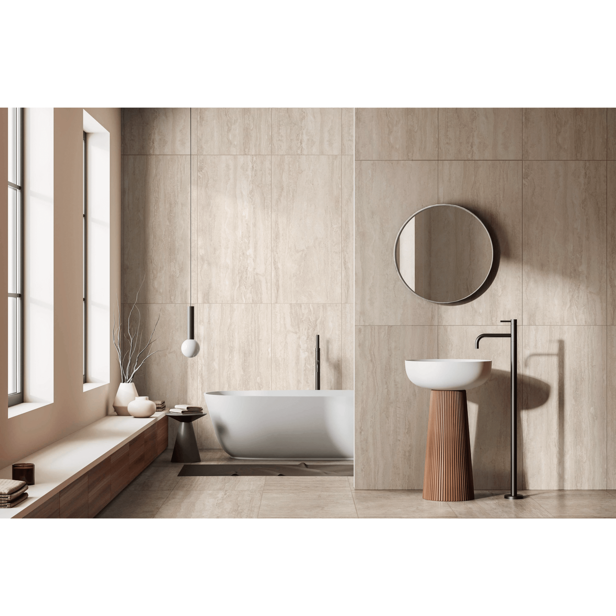 Savoia Rettificato 60x120 Cm "Travertine" Cream - Dabicasa
