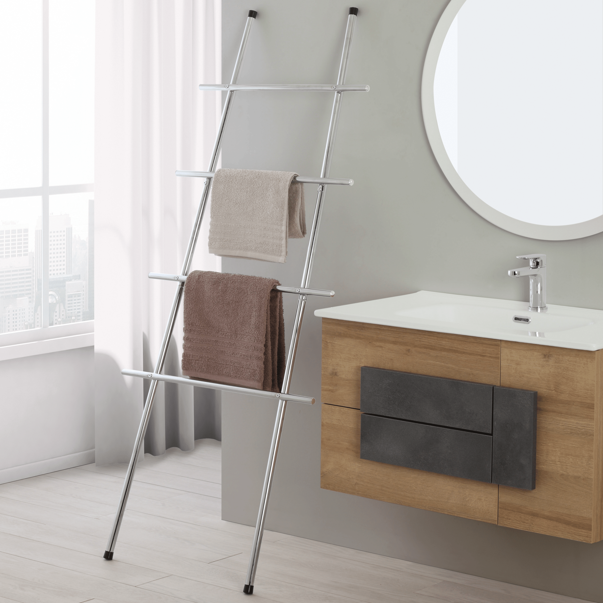 Scala Portasciugamani 170 Cm Quattro Barre Feridras Cromo Lucido - Dabicasa