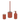 Set 3 Accessori D'Appoggio Feridras "Color" Rosso Mattone - Dabicasa