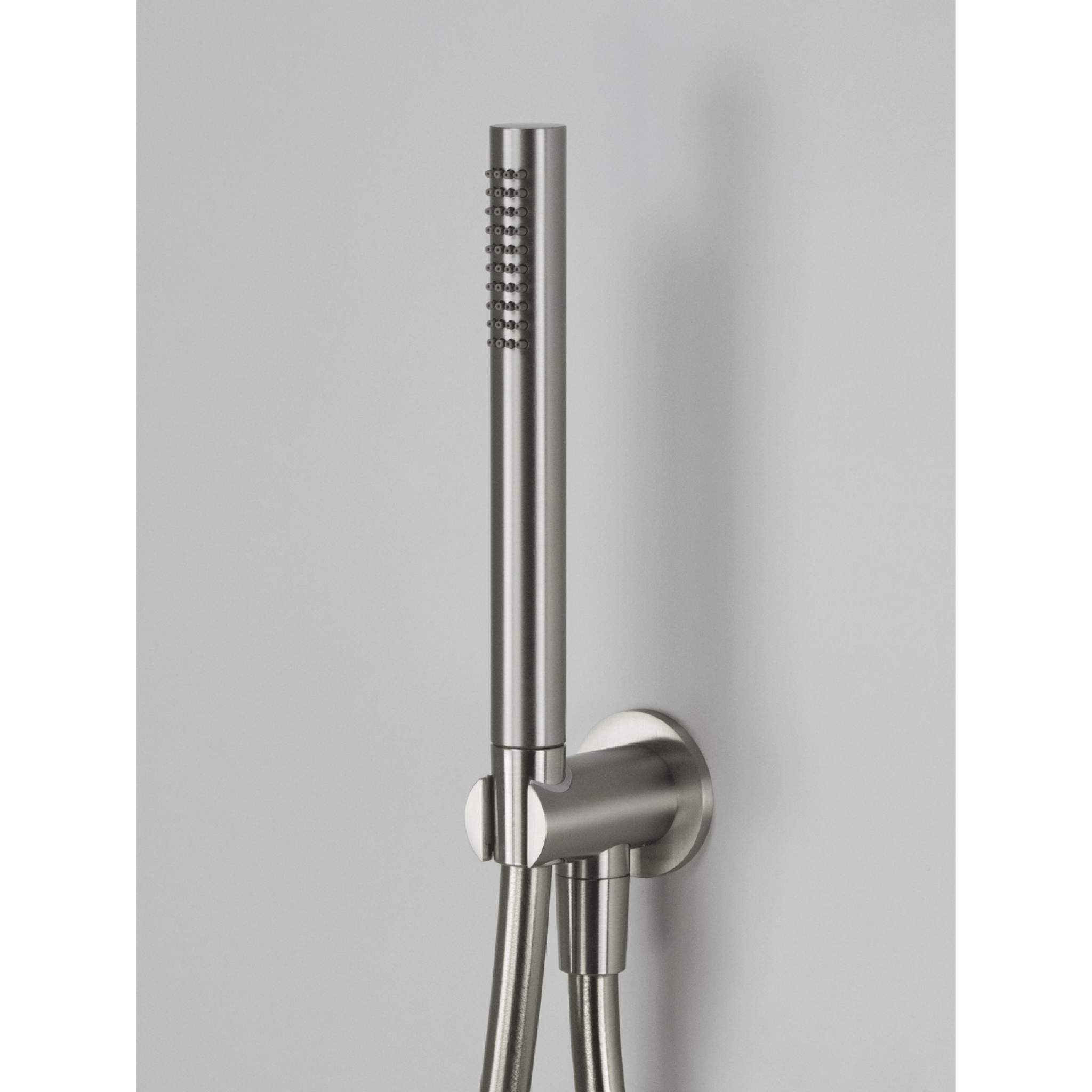 Set Doccia Tondo Con Presa Acqua Flessibile SuperInox "Axis" Inox Spazzolato - Dabicasa