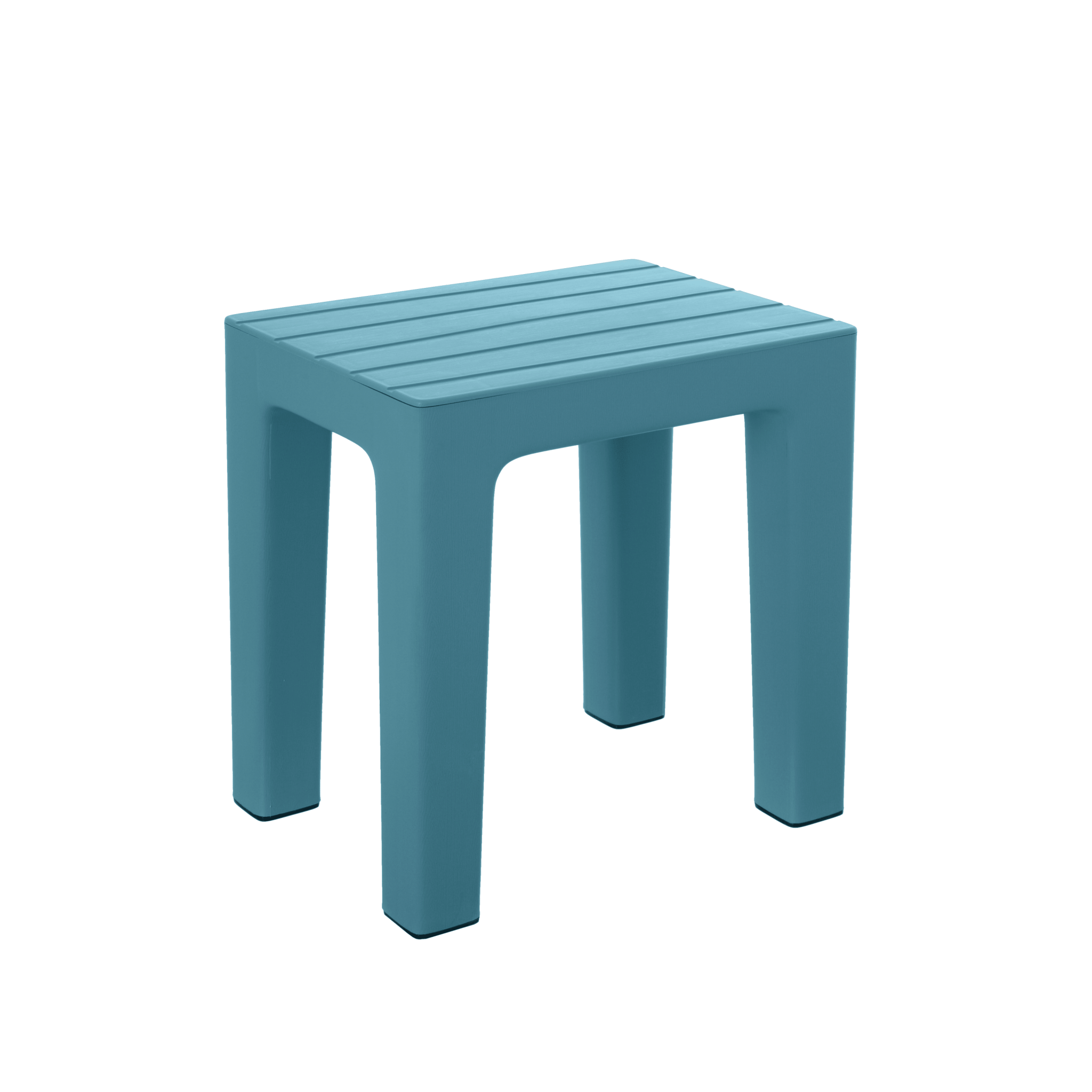 Sgabello Multiuso Feridras "Woody" Blu Pastello Effetto Legno - Dabicasa
