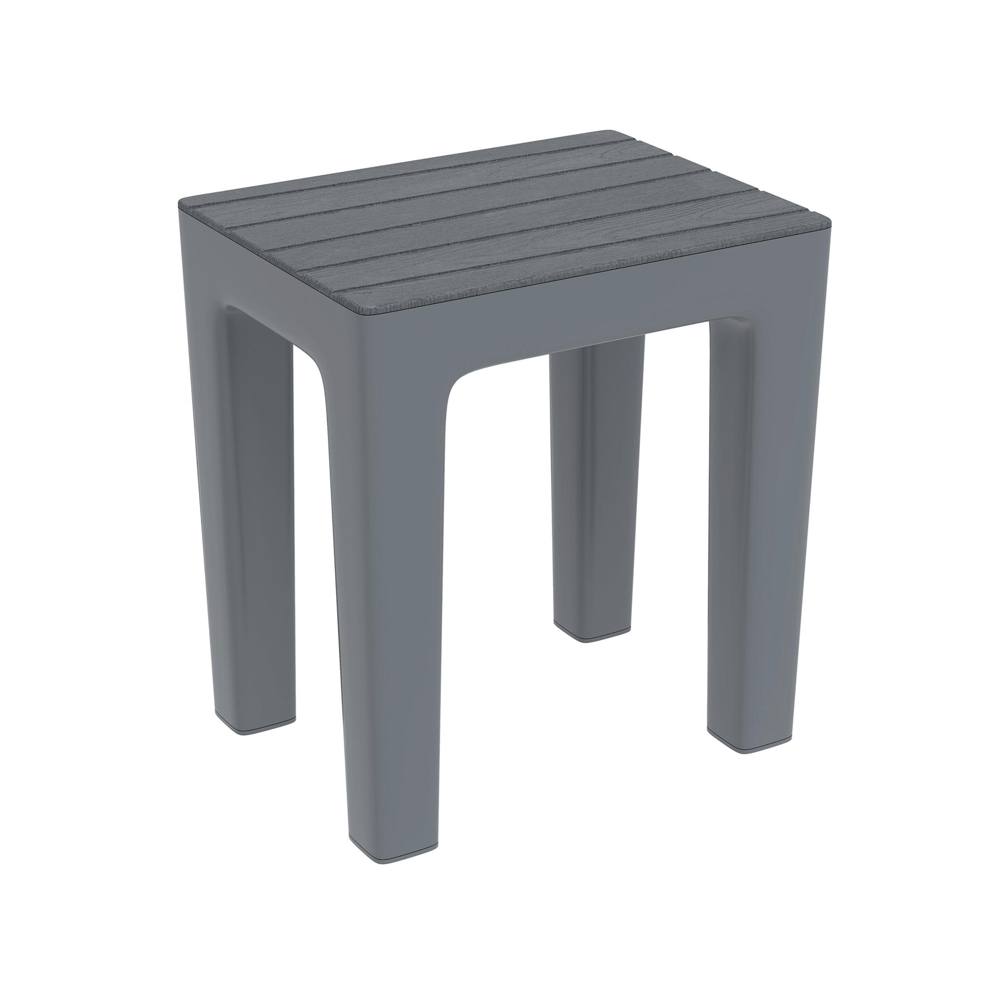 Sgabello Multiuso Feridras "Woody" Grigio Effetto Legno - Dabicasa