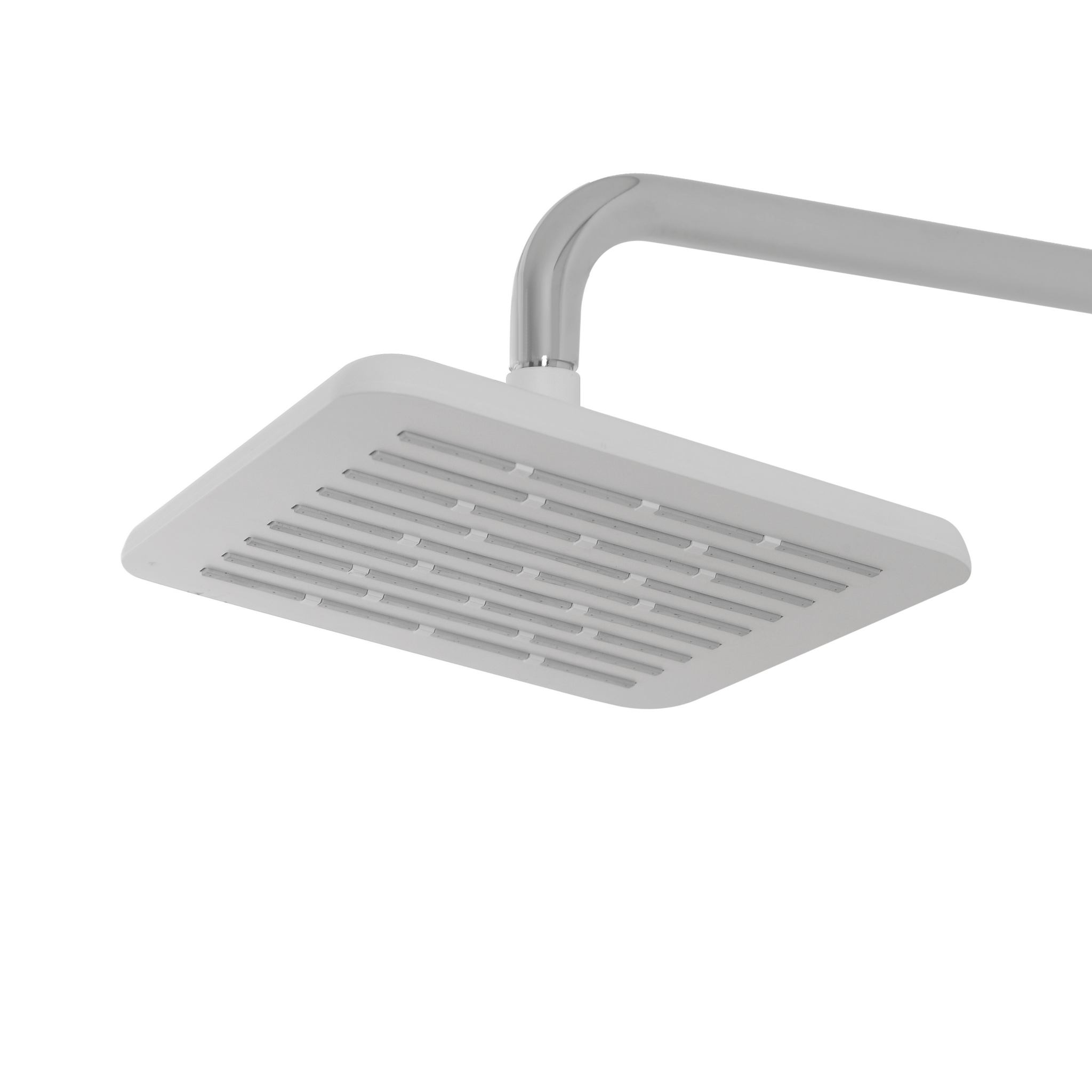 Soffione Doccia Quadrato Anticalcare 20x20 Feridras "Hidra Style" Bianco Opaco - Dabicasa