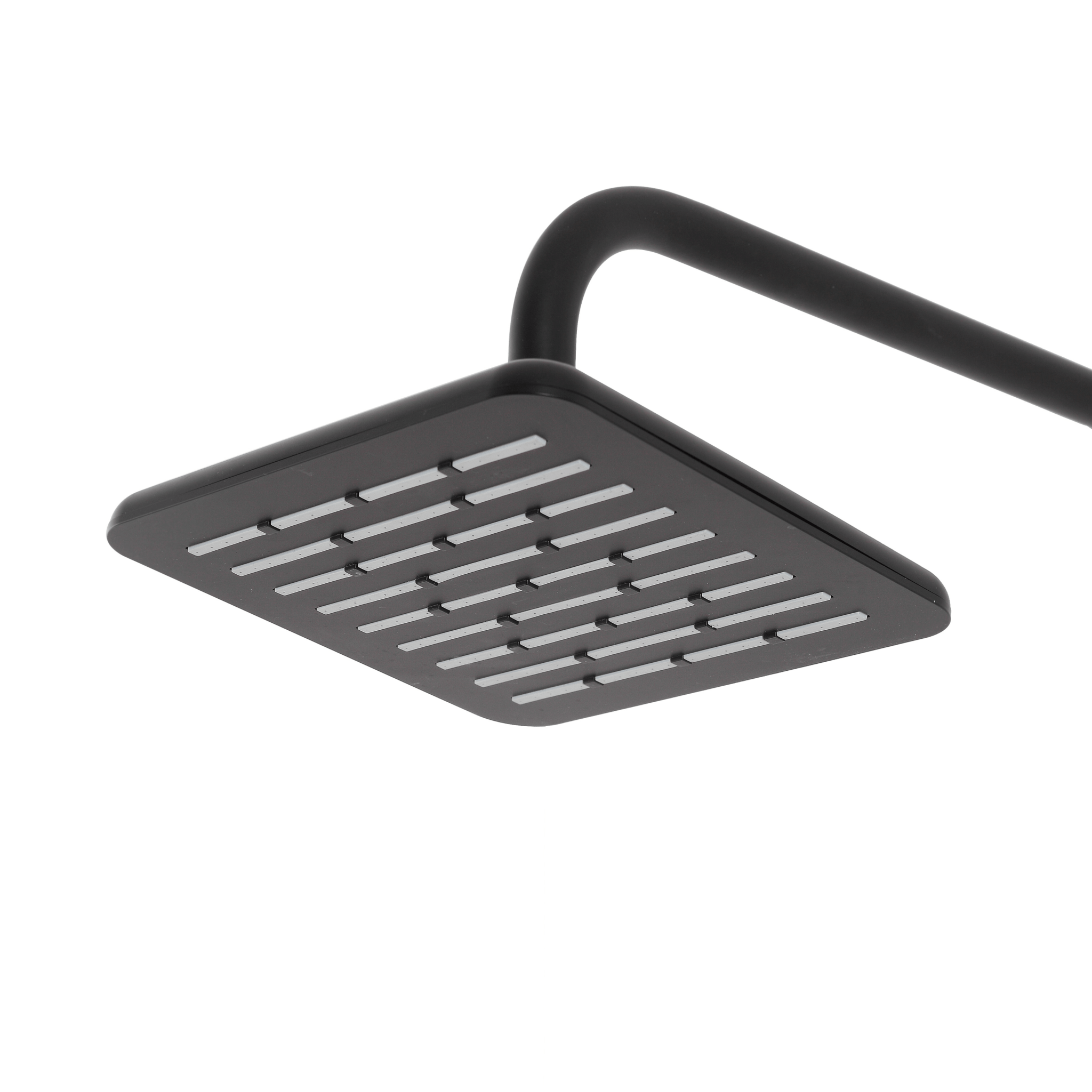 Soffione Doccia Quadrato Anticalcare 20x20 Feridras "Hidra Style" Nero Opaco - Dabicasa