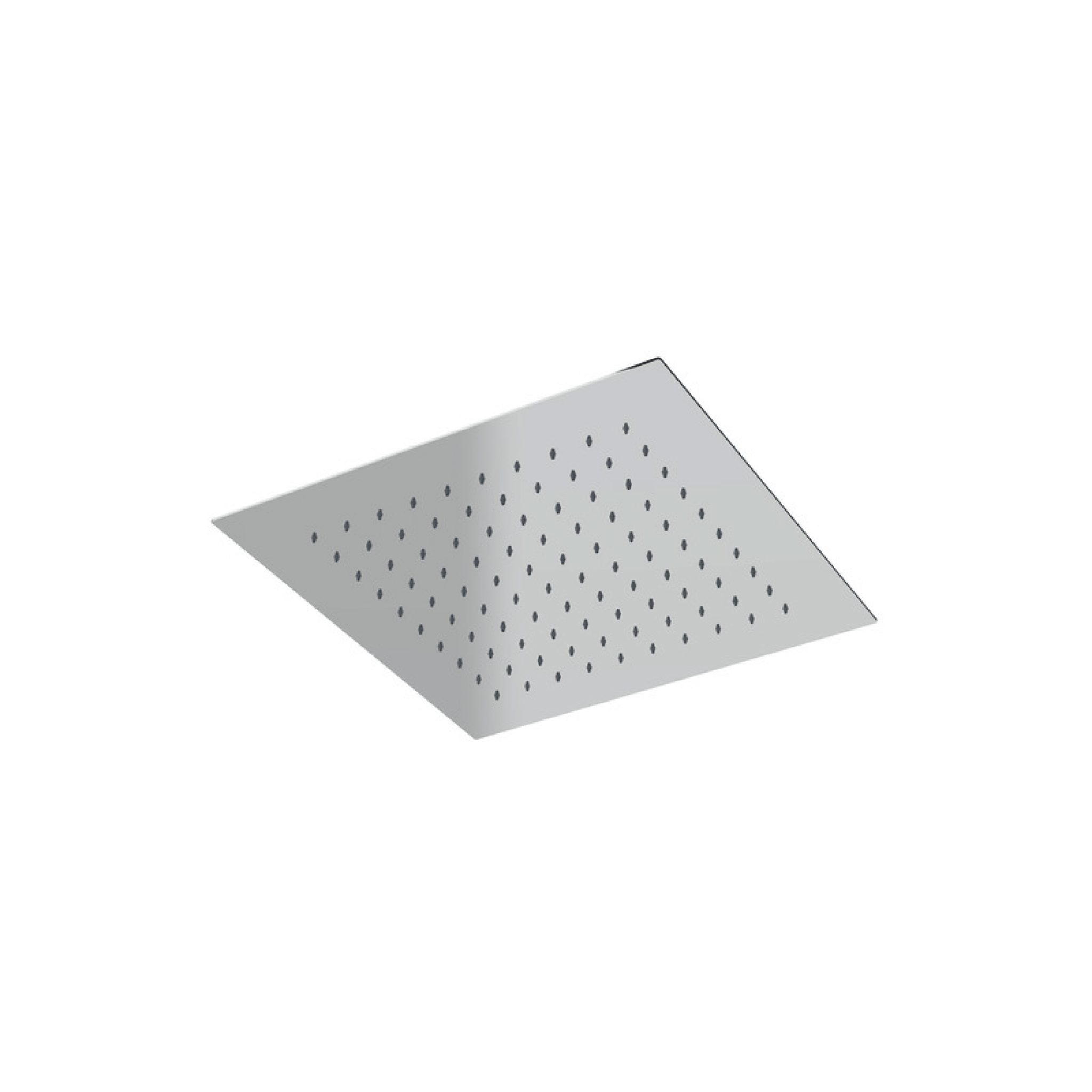 Soffione Doccia Quadro a Soffitto Ispezionabile Effetto Pioggia 34x34 Cm Ercos Cromo Lucido - Dabicasa