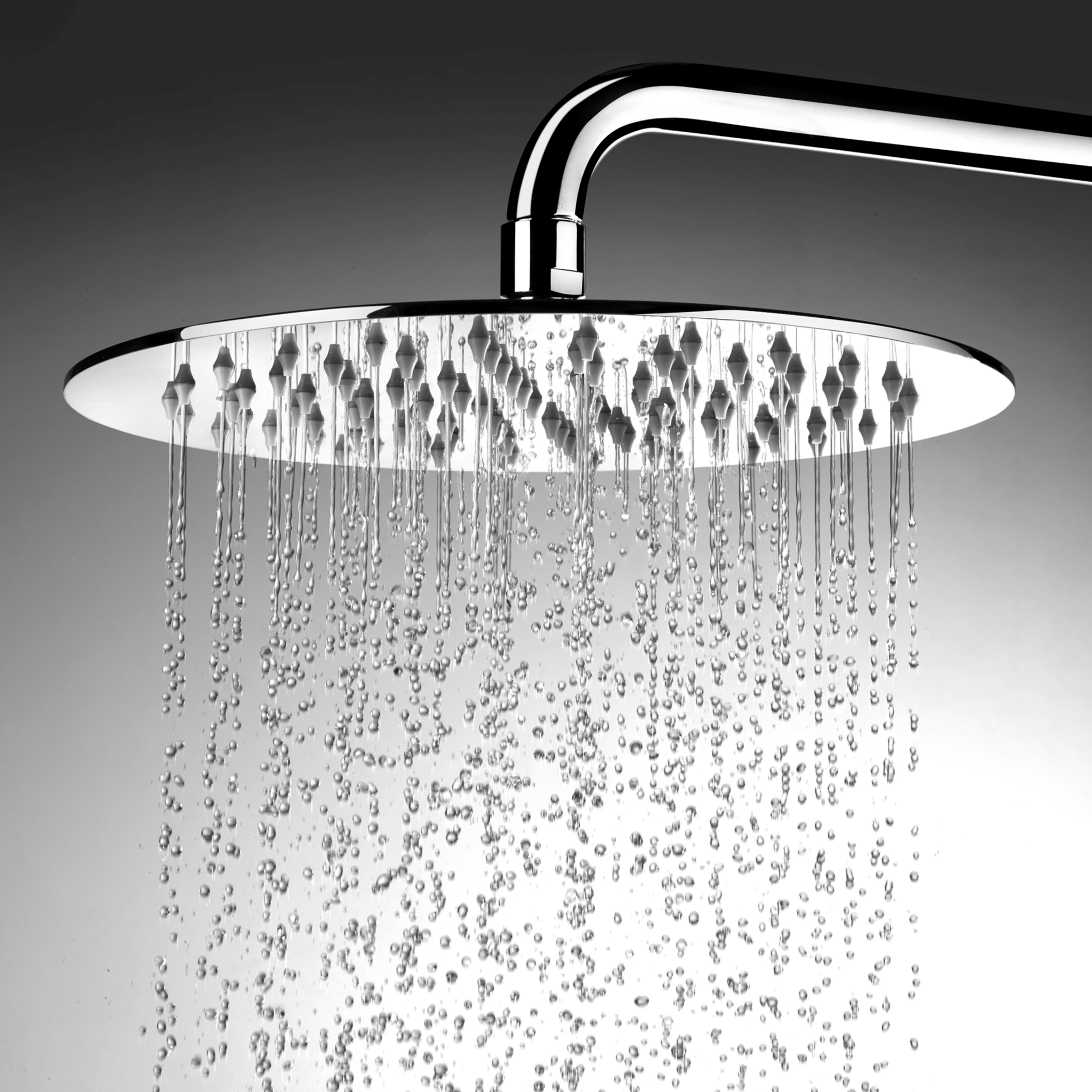 Soffione Doccia Tondo 20 Cm e Braccio 30 Cm Anticalcare Bossini "Tetis" Cromo Lucido - Dabicasa