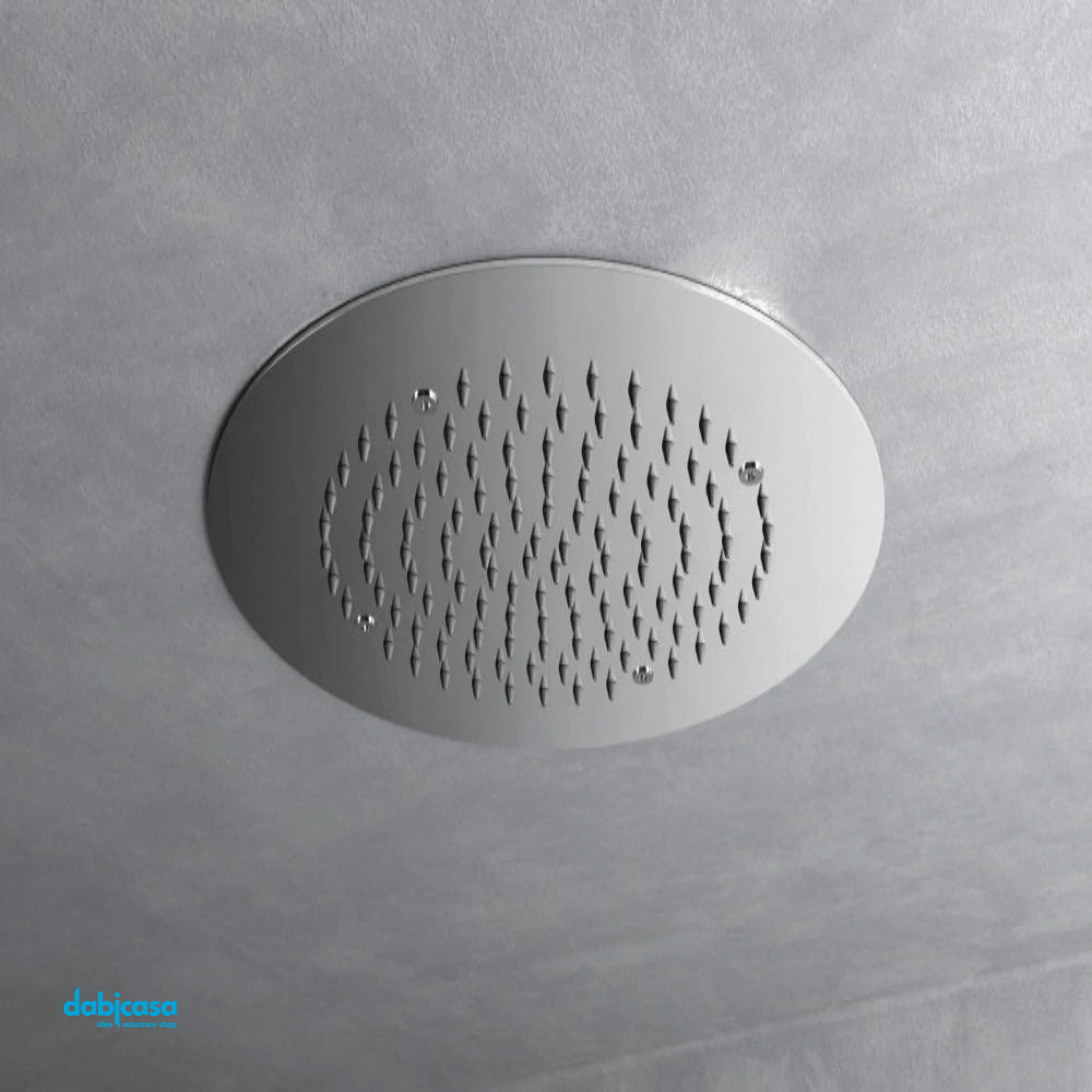 Soffione Doccia "Tondo" a Soffitto Diam. 35 cm Ad Incasso Cromo Lucido - Dabicasa