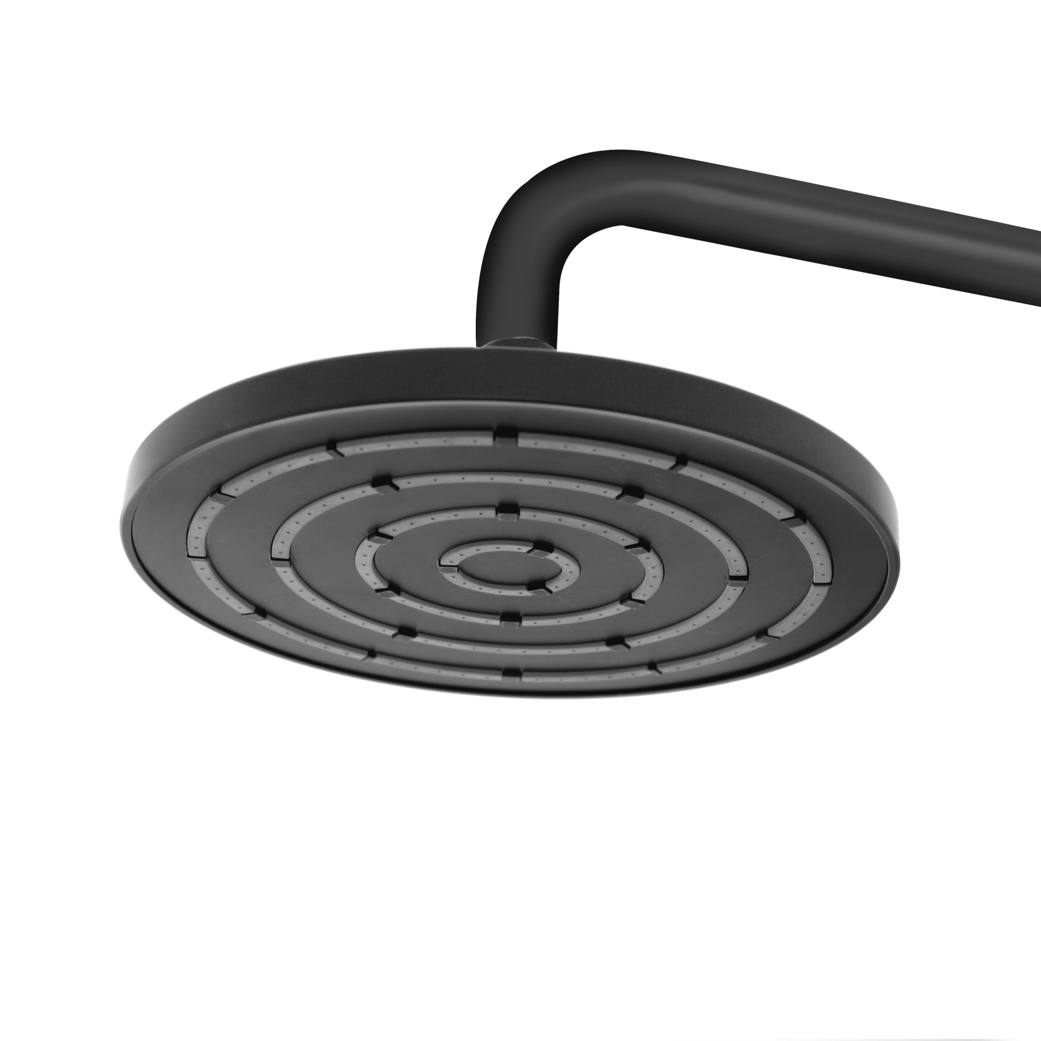 Soffione Doccia Tondo Anticalcare Diam.20 Feridras "Hidra Style" Nero Opaco - Dabicasa
