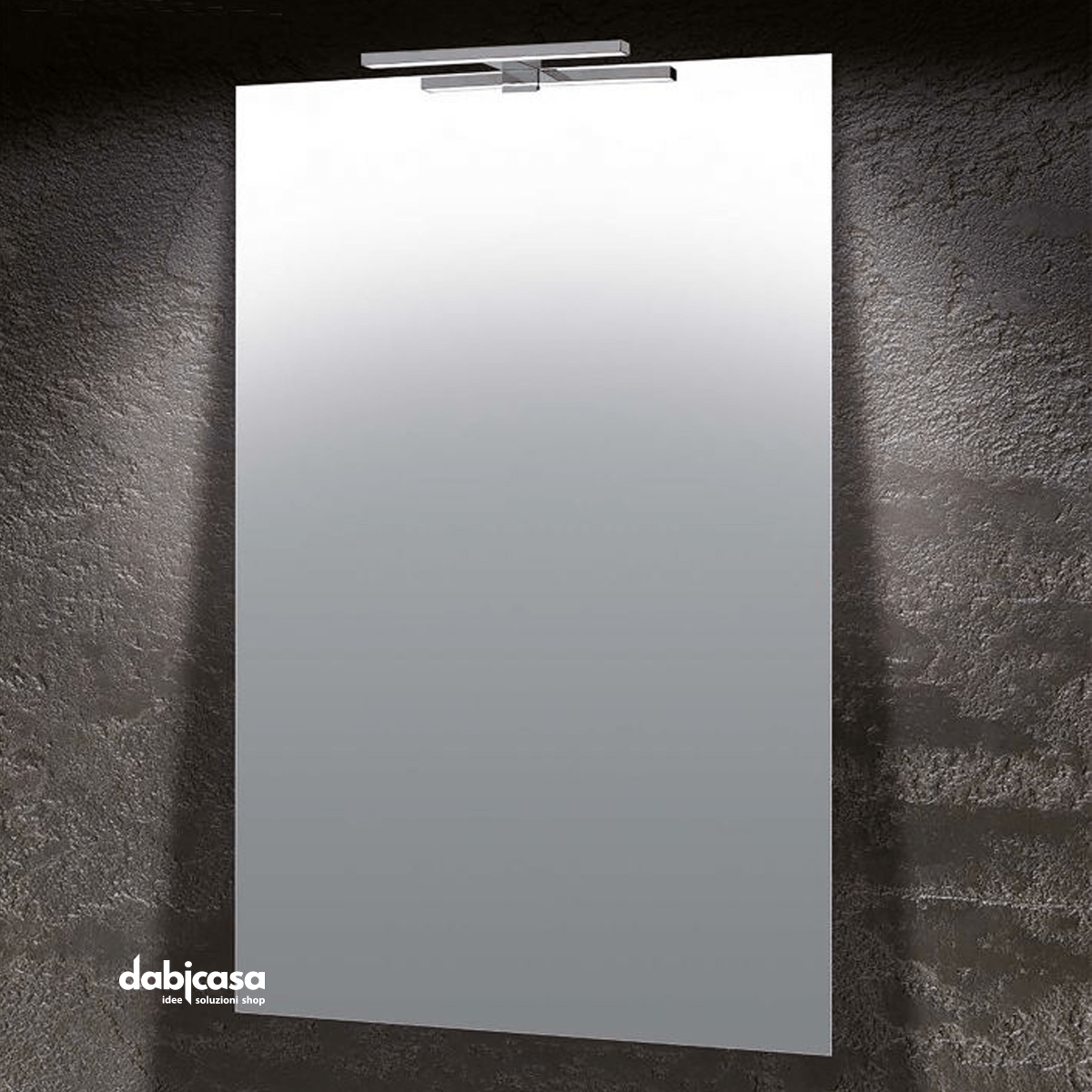 Specchio a Filo "Linea Luce" 60x100 Cm Reversibile Con Lampada Led - Dabicasa