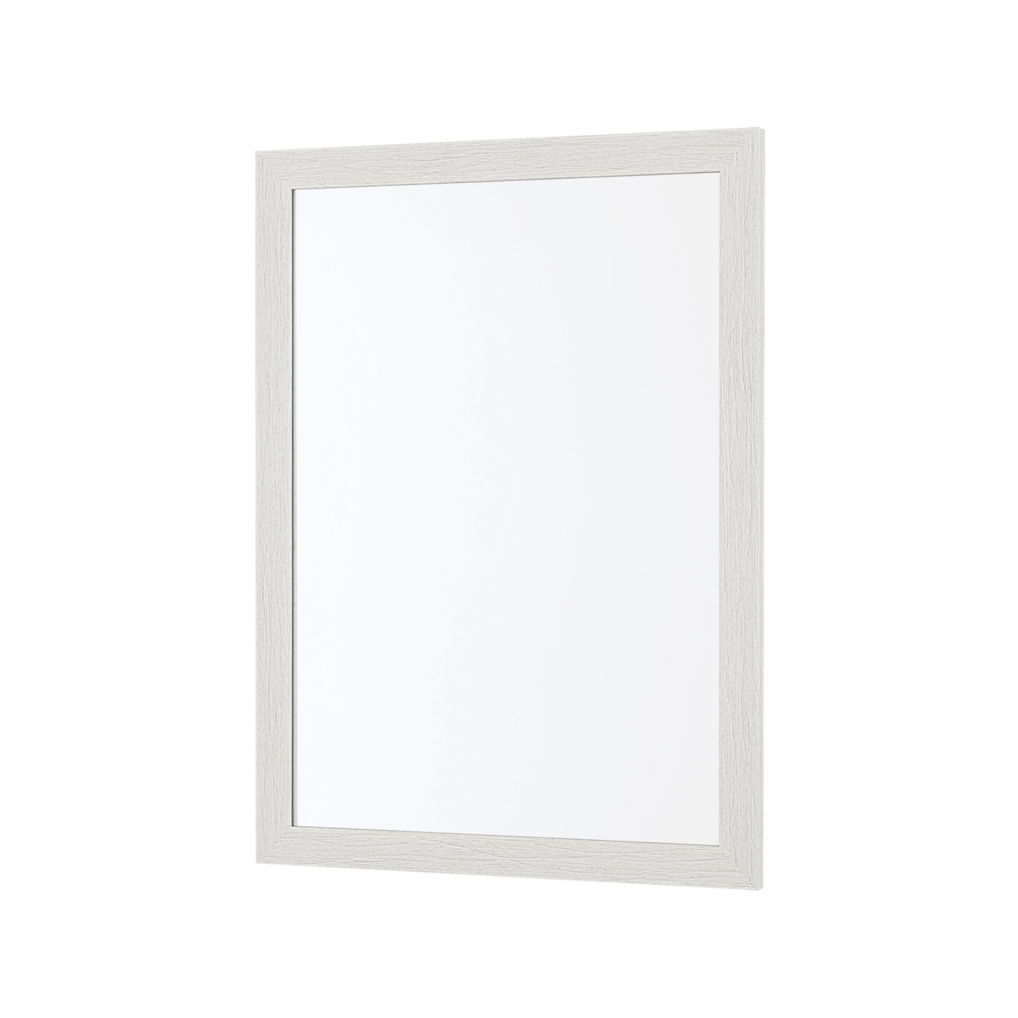 Specchio Rettangolare 50x60 Reversibile Feridras "Wood" Effetto Legno Bianco - Dabicasa