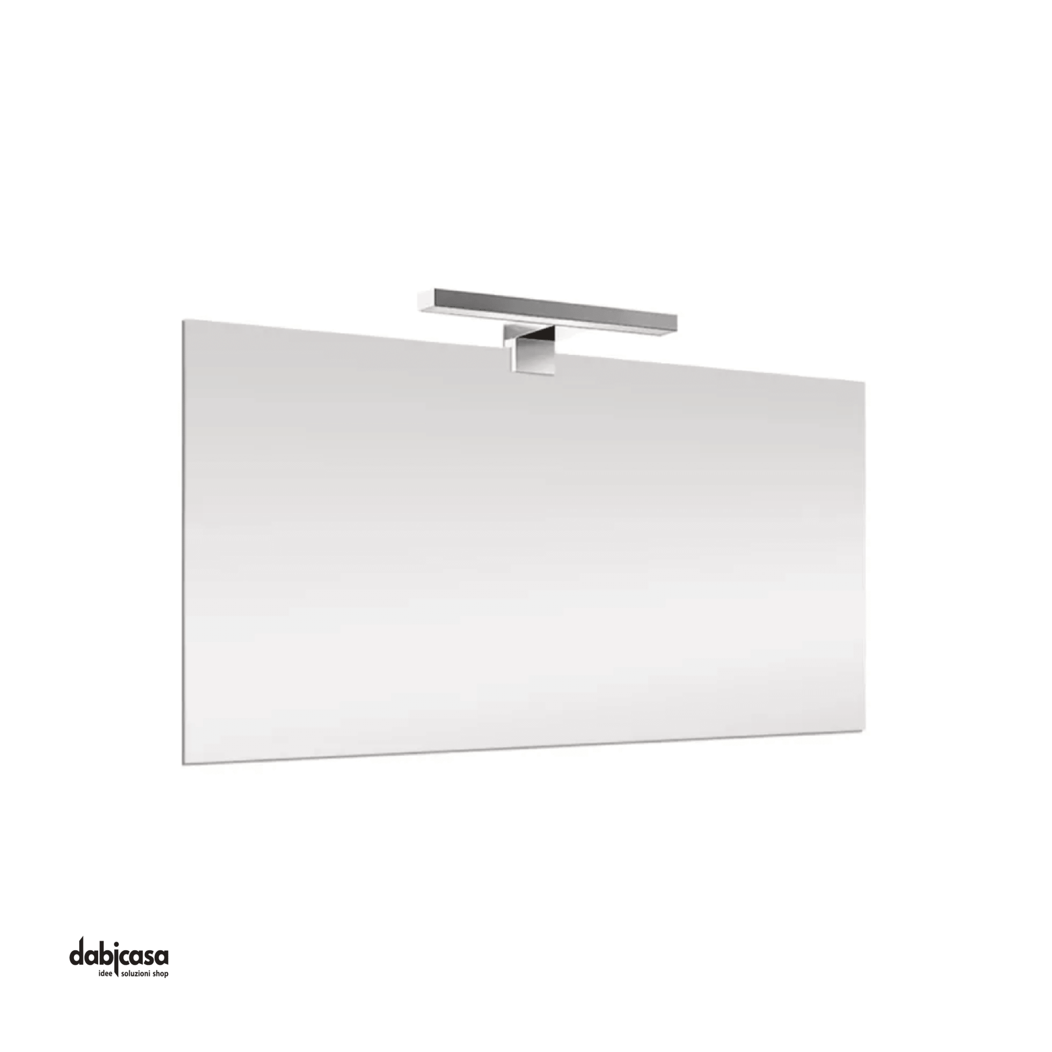 Specchio Rettangolare "Luce" Da 70x105 Filo Lucido Installazione Reversibile Con Lampada Led - Dabicasa