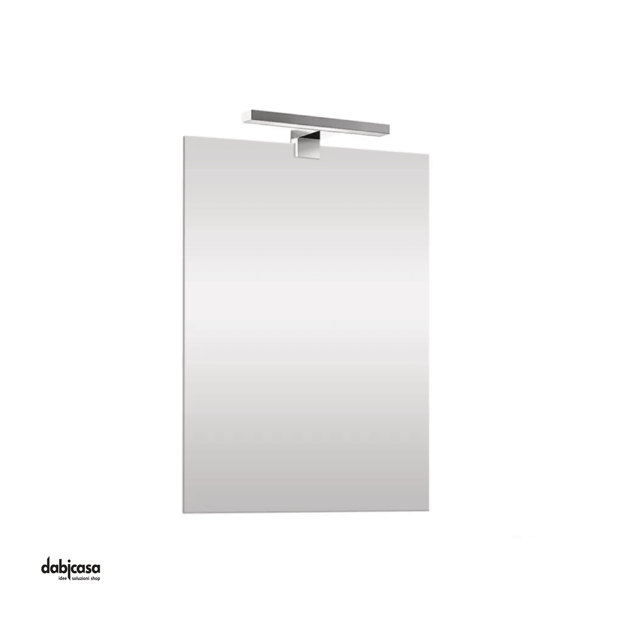 Specchio Rettangolare "Luce" Da 70x105 Filo Lucido Installazione Reversibile Con Lampada Led - Dabicasa