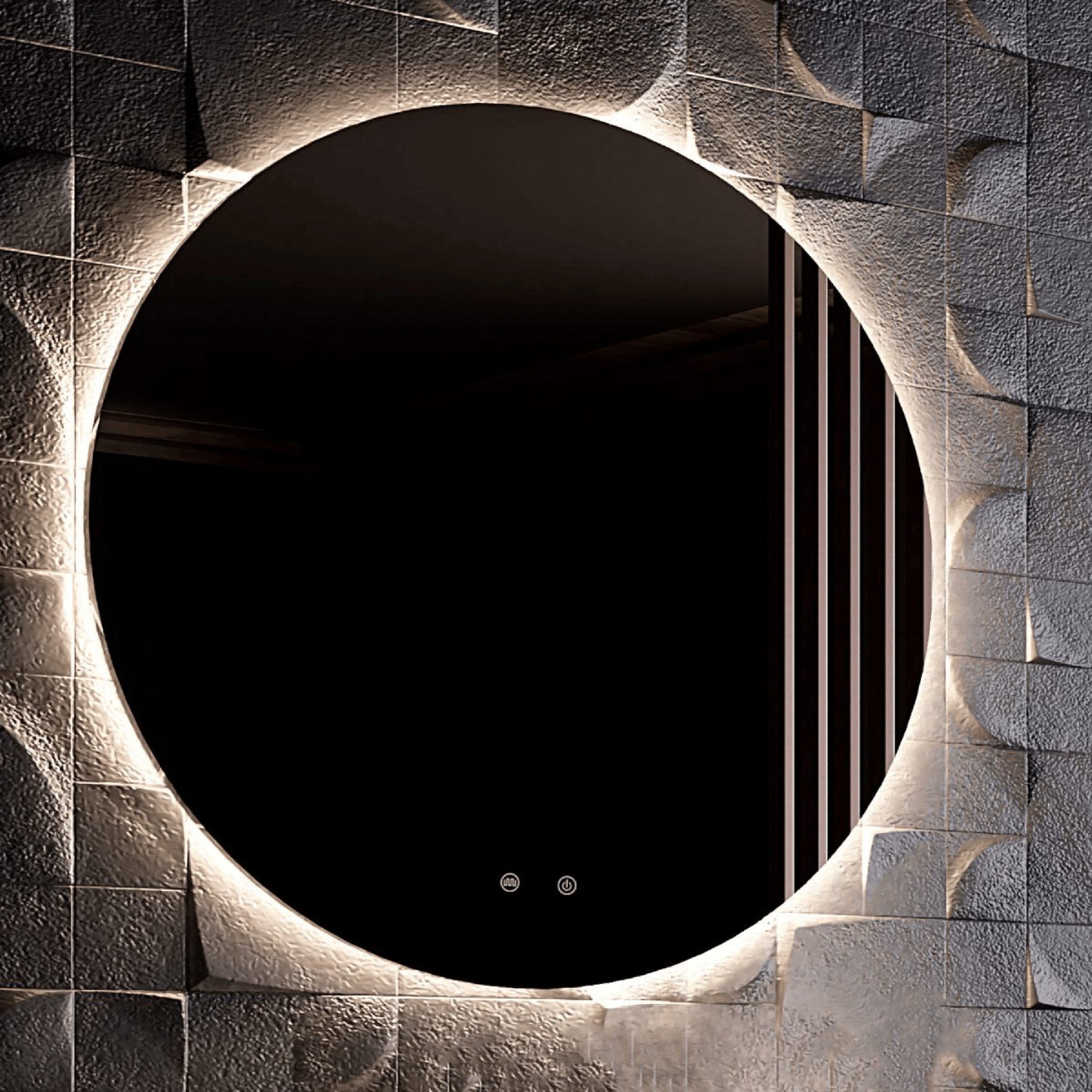 Specchio Tondo Diametro 100 Retroilluminato Nofer "Moon" - Dabicasa