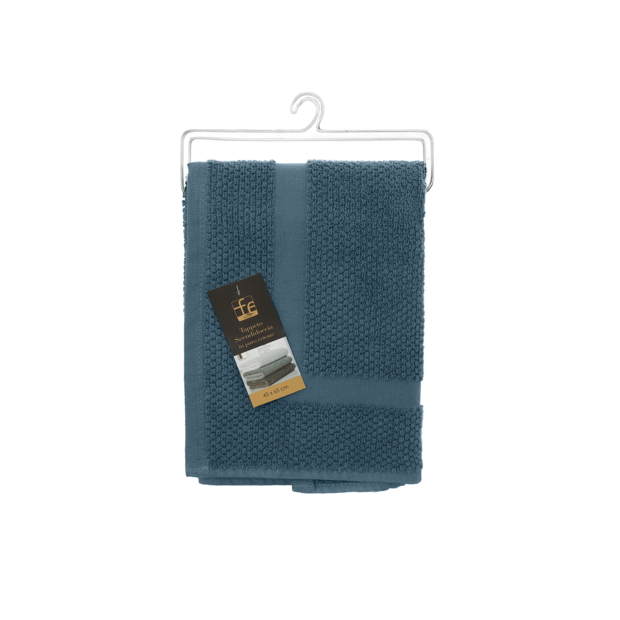 Tappeto Scendidoccia 45x65 Cm Feridras "Gold" Blu Pastello - Dabicasa