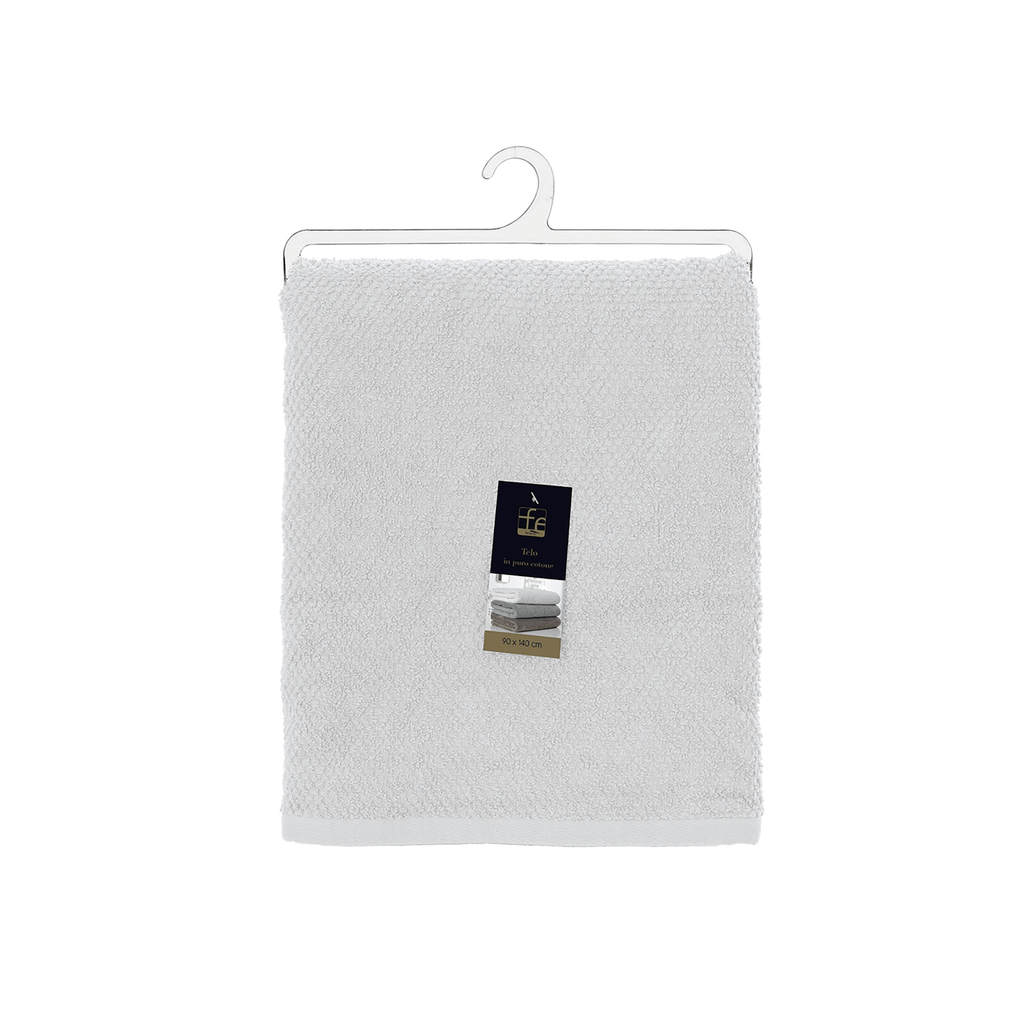 Telo Doccia 90x140 Cm Feridras "Gold" Bianco - Dabicasa
