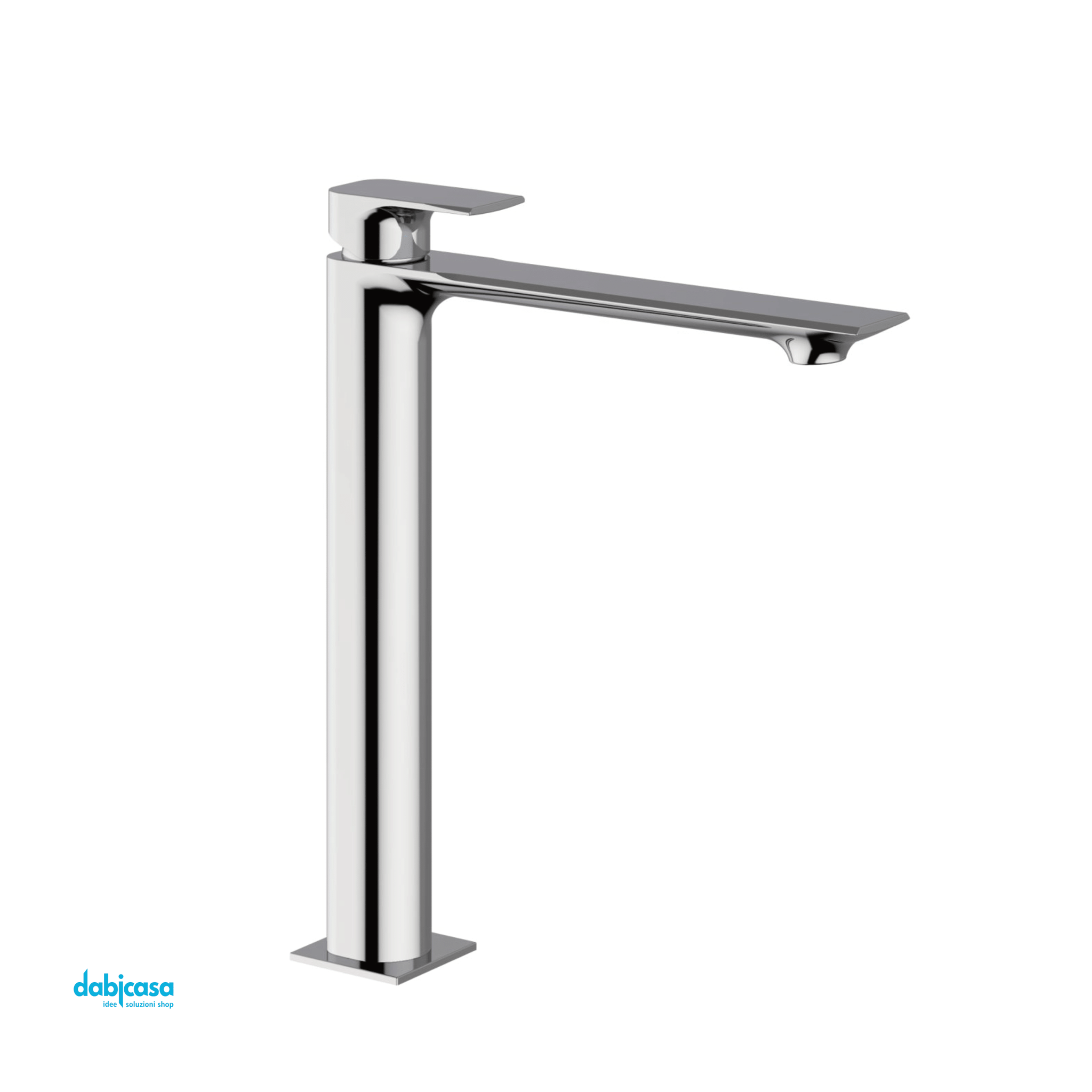 Teorema Rubinetteria "Slope" Miscelatore Lavabo Alto C/Scarico Click Clack Finitura Cromo Lucido - Dabicasa