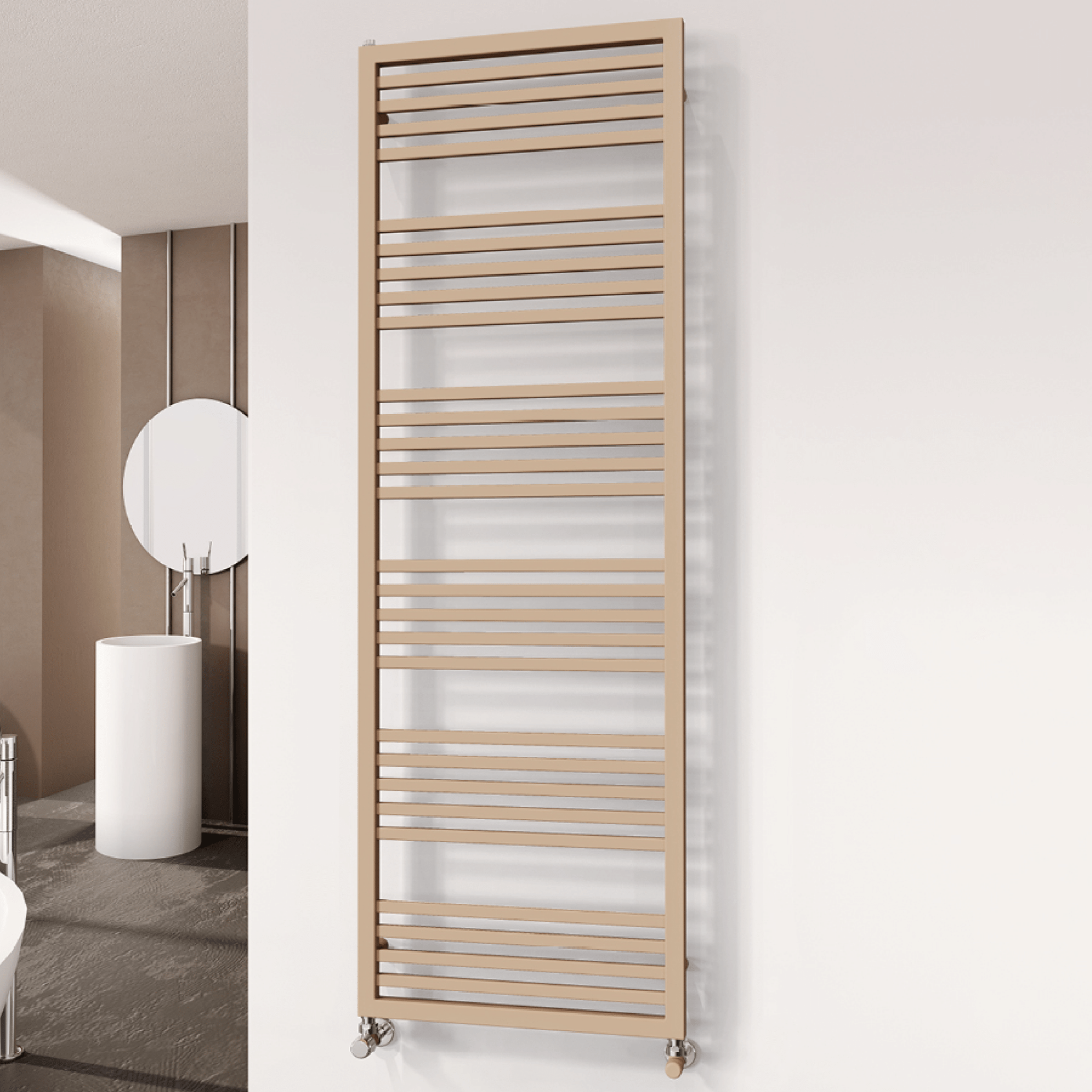 Termoarredo Scaldasalviette Dritto 104x48 Interasse 45 cm Cordivari "Naike Square" Quarzo - Dabicasa