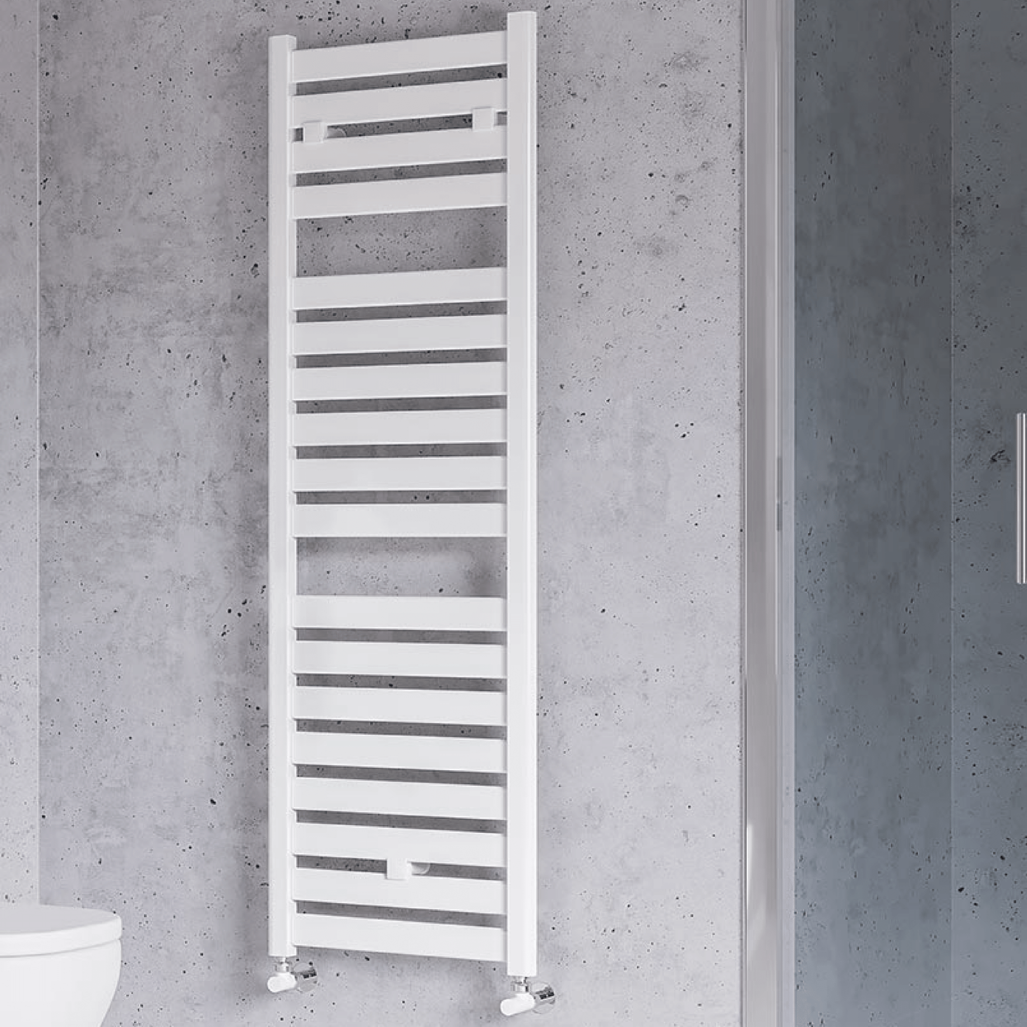 Termoarredo Scaldasalviette Dritto 115x50 Interasse 45 cm Lazzarini "Capri" Bianco - Dabicasa