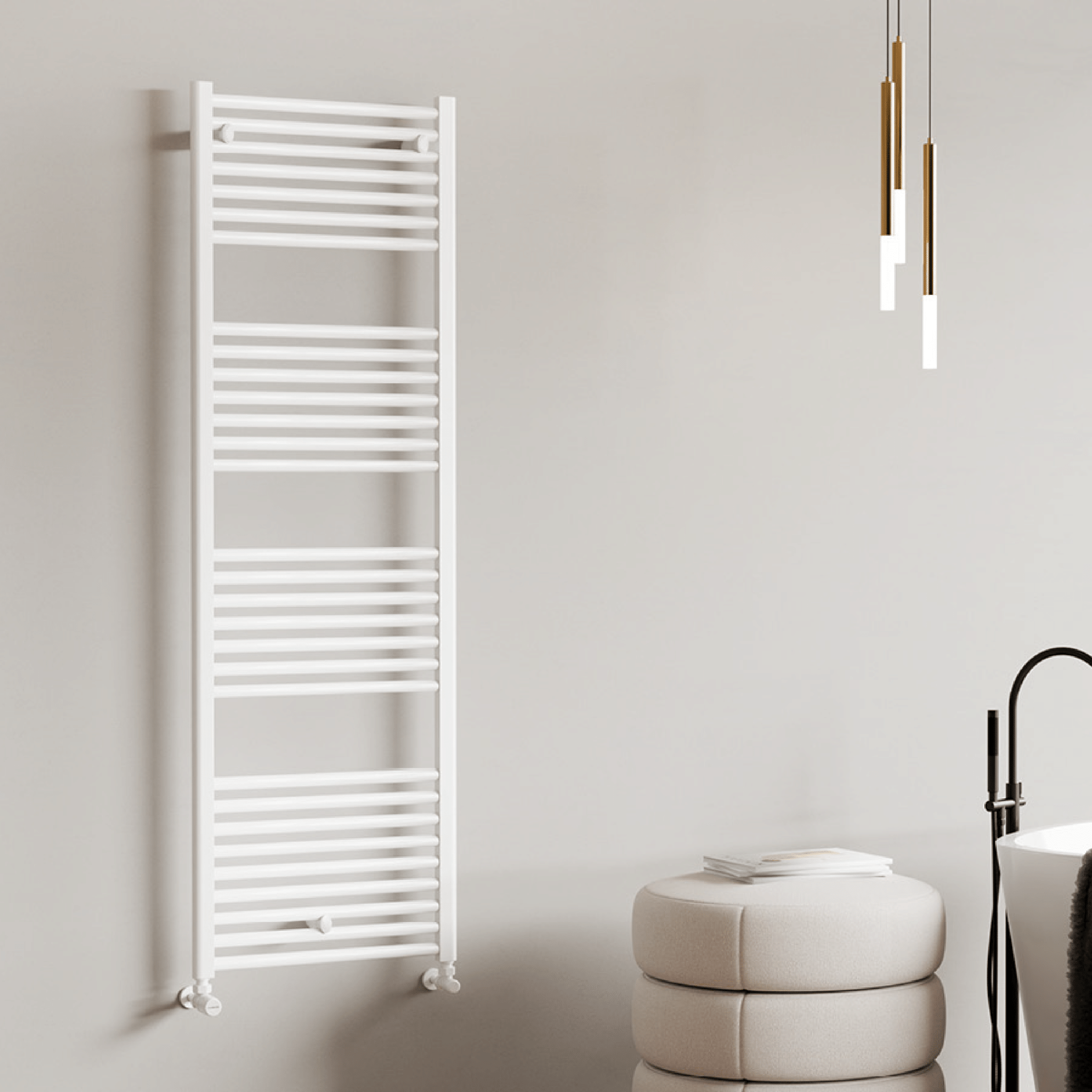 Termoarredo Scaldasalviette Dritto 173,2x50 Interasse 45 Cordivari "Lisa 22" Bianco - Dabicasa