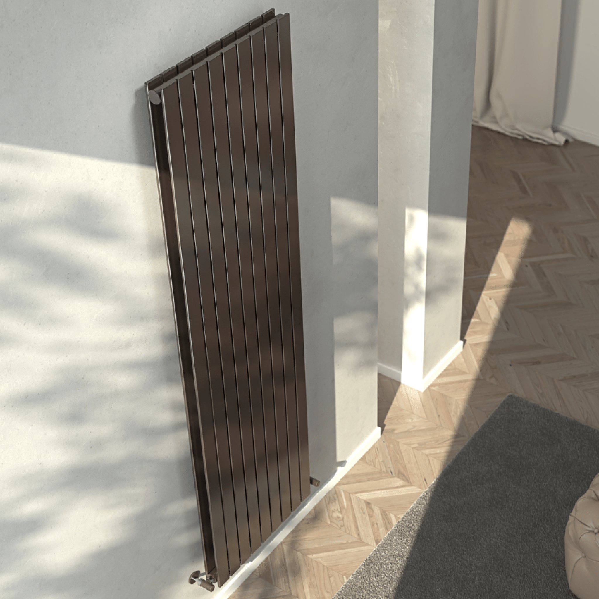 Termoarredo Scaldasalviette Dritto 180x61,6 Interasse 70,6 cm Cordivari "Rosy Tandem" Testa Di Moro - Dabicasa