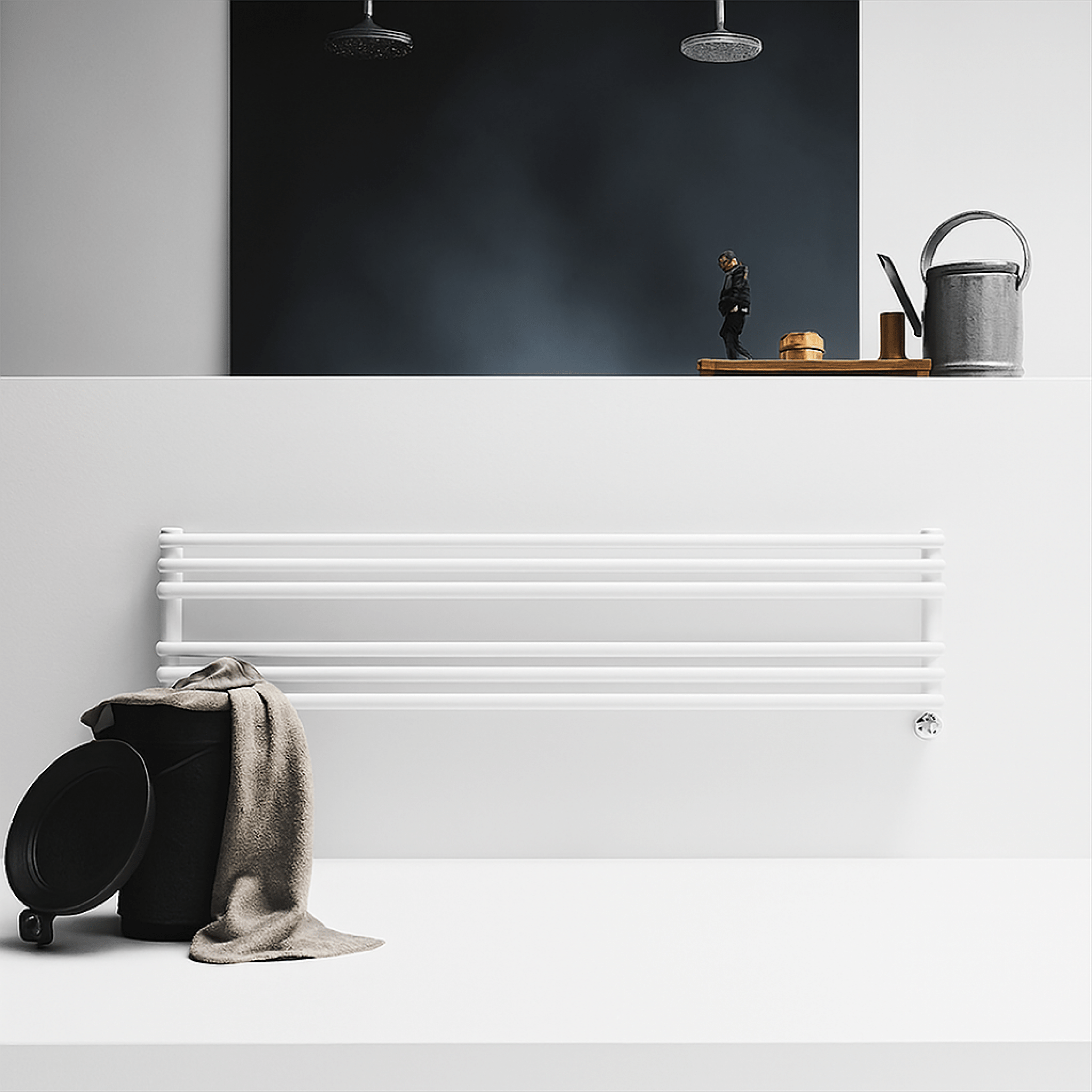 Termoarredo Scaldasalviette Orizzontale 160x36,8 Interasse 156 cm Antrax "Bdo 25" - Dabicasa