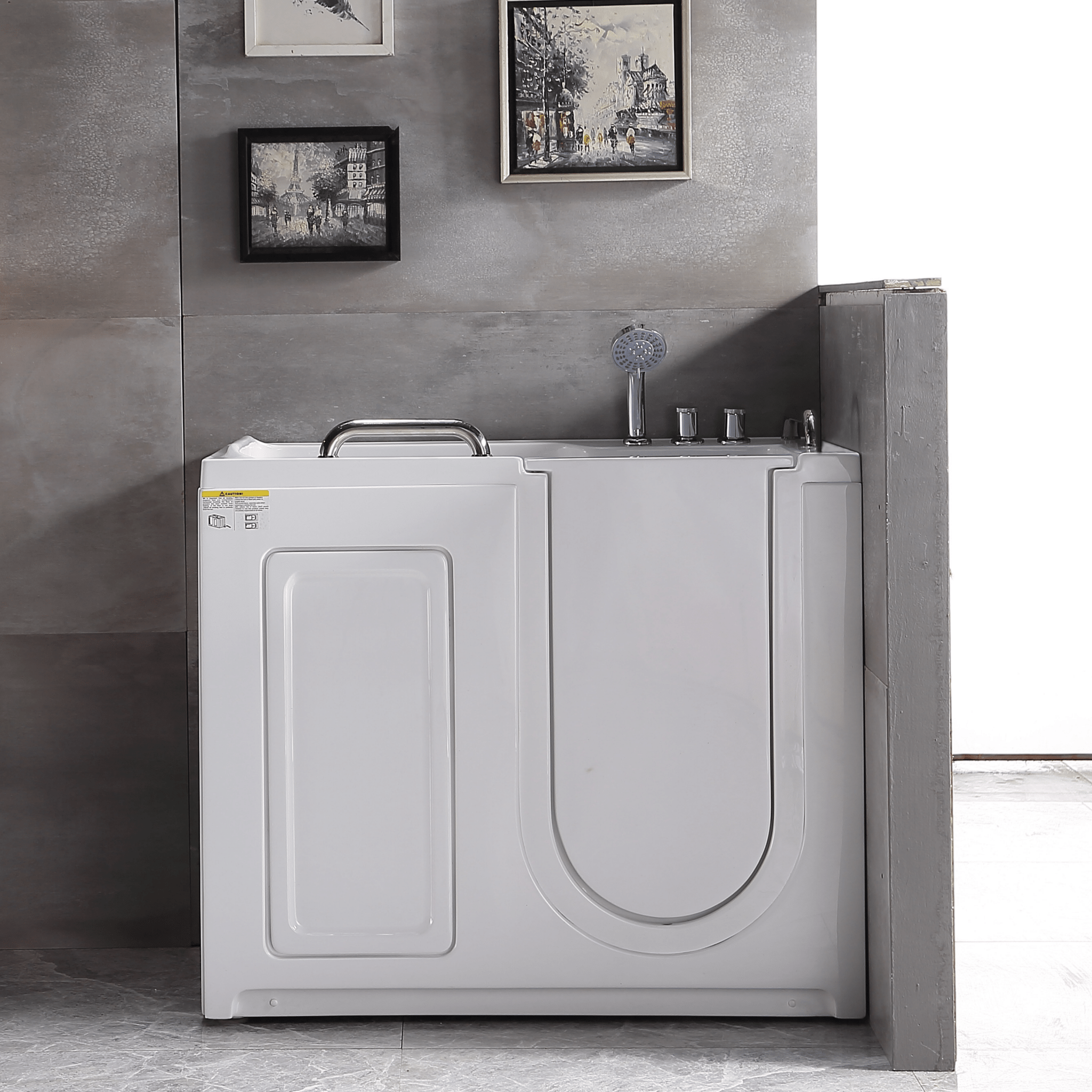 Vasca Da Bagno Per Anziani 110x63 Con Apertura Esterna a Dx Feridras "Macan" Bianco - Dabicasa