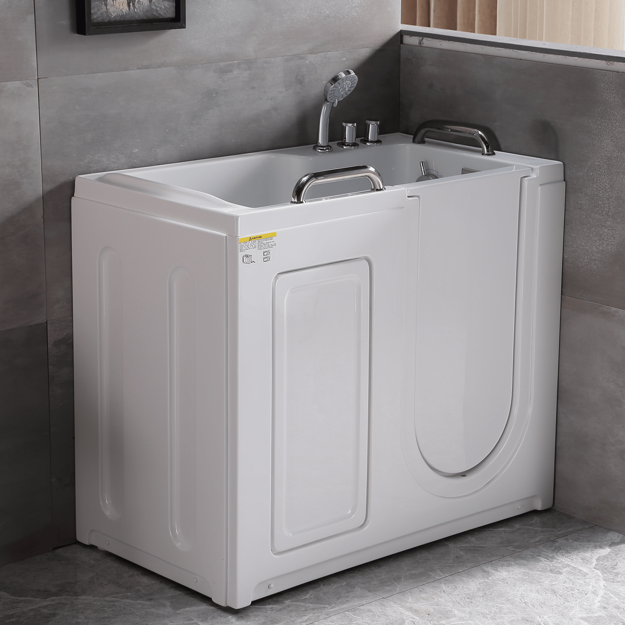 Vasca Da Bagno Per Anziani 110x63 Con Apertura Esterna a Dx Feridras "Macan" Bianco - Dabicasa