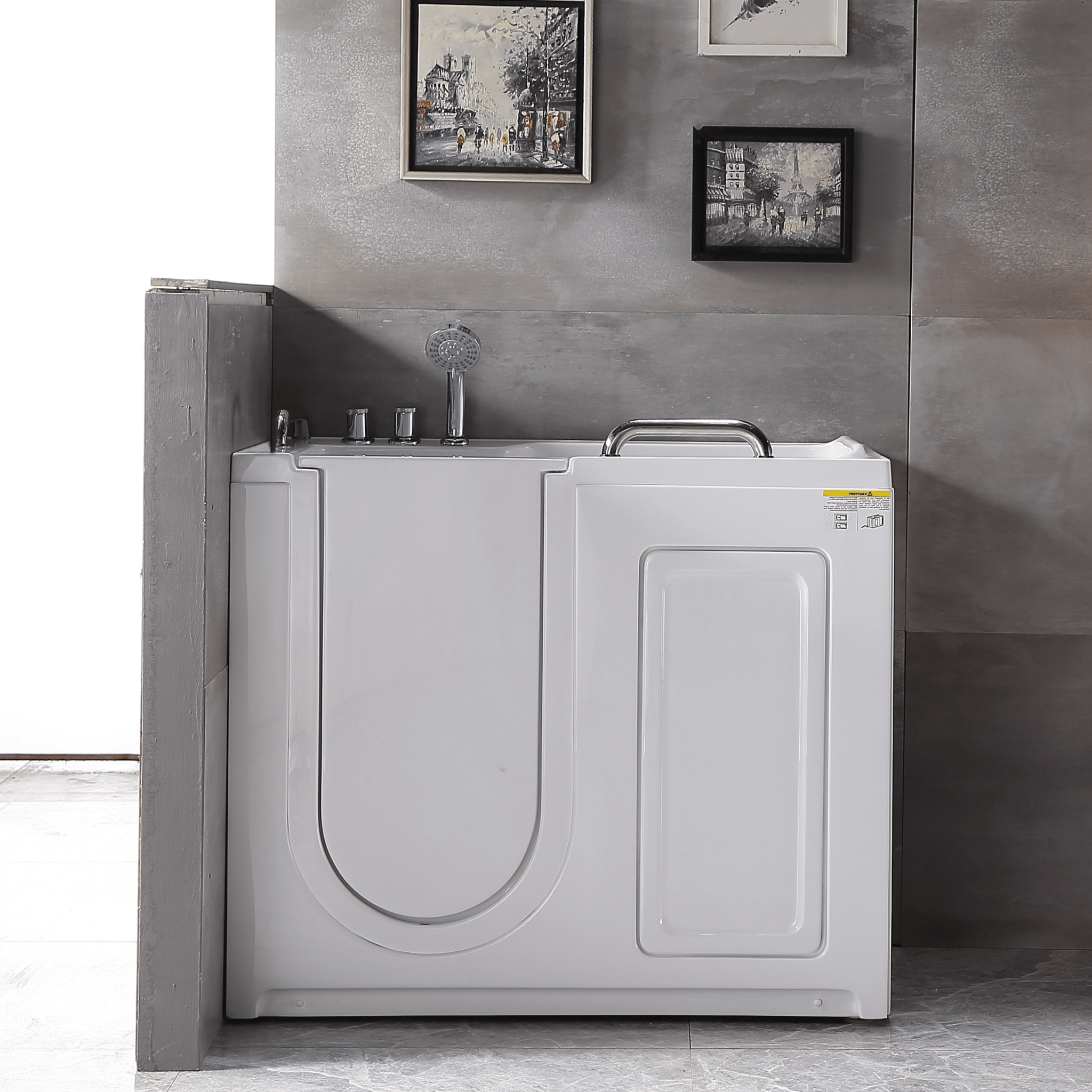 Vasca Da Bagno Per Anziani 110x63 Con Apertura Esterna a Sx Feridras "Macan" Bianco - Dabicasa