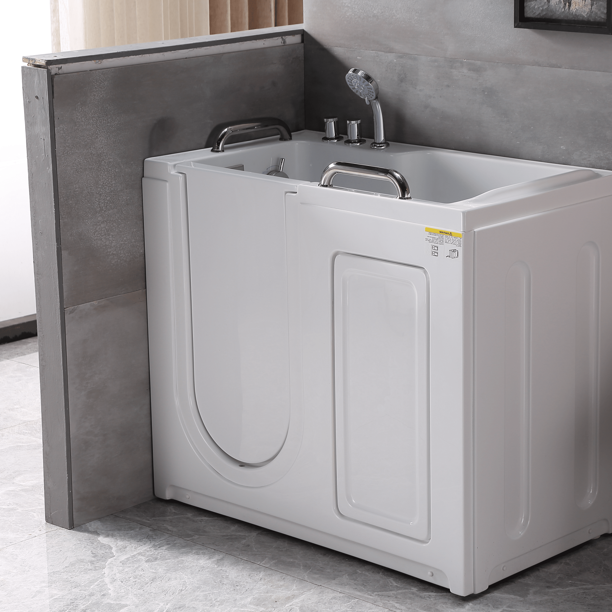 Vasca Da Bagno Per Anziani 110x63 Con Apertura Esterna a Sx Feridras "Macan" Bianco - Dabicasa