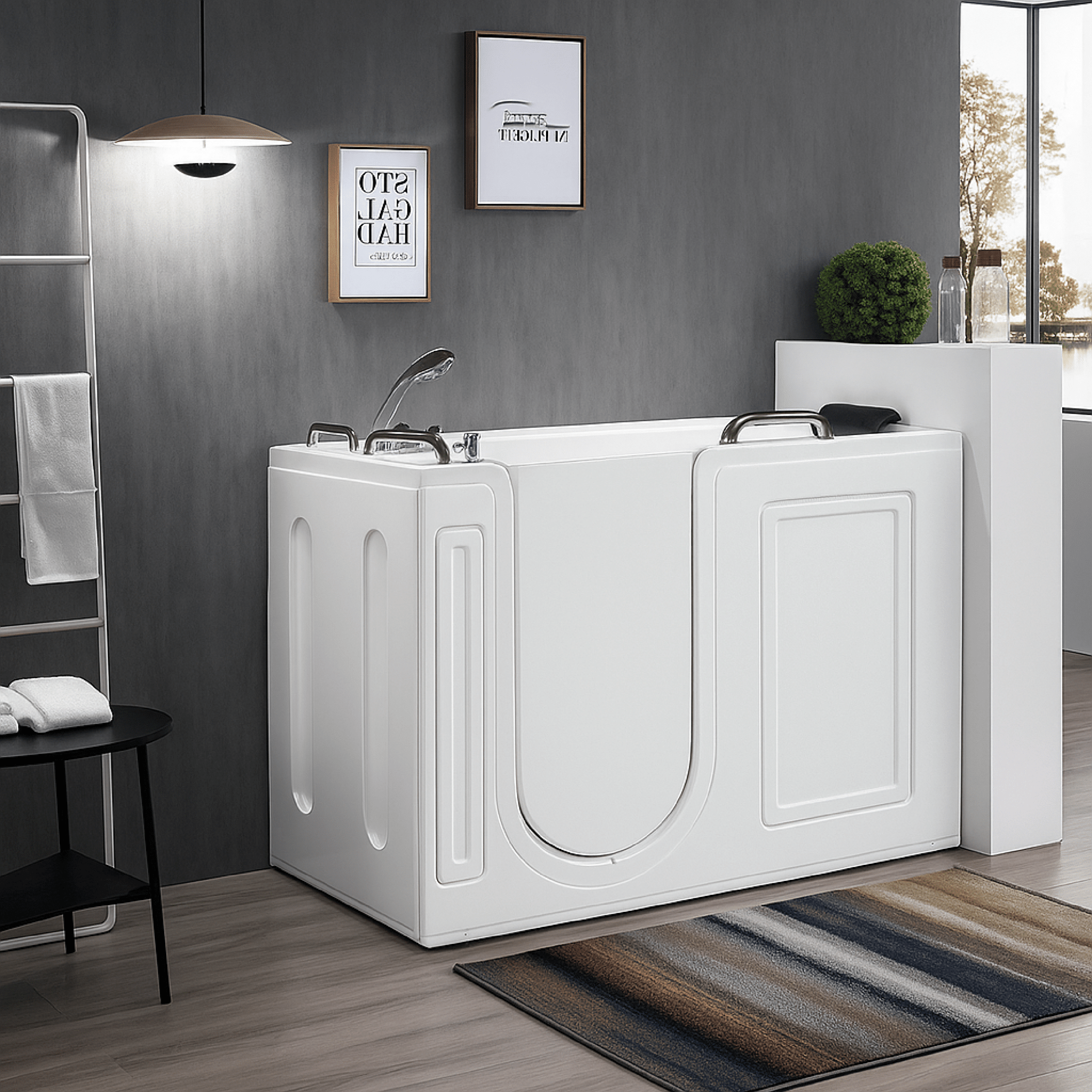 Vasca Da Bagno Per Anziani 133x67 Con Apertura Esterna a Sx Feridras "Ghibli" Bianco - Dabicasa