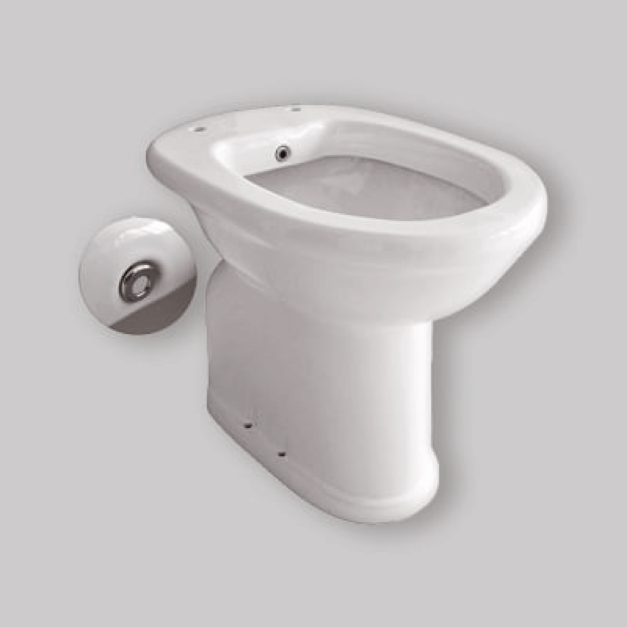 Vaso/Bidet Accessibile Con Scarico a Parete Bianco Lucido - Dabicasa