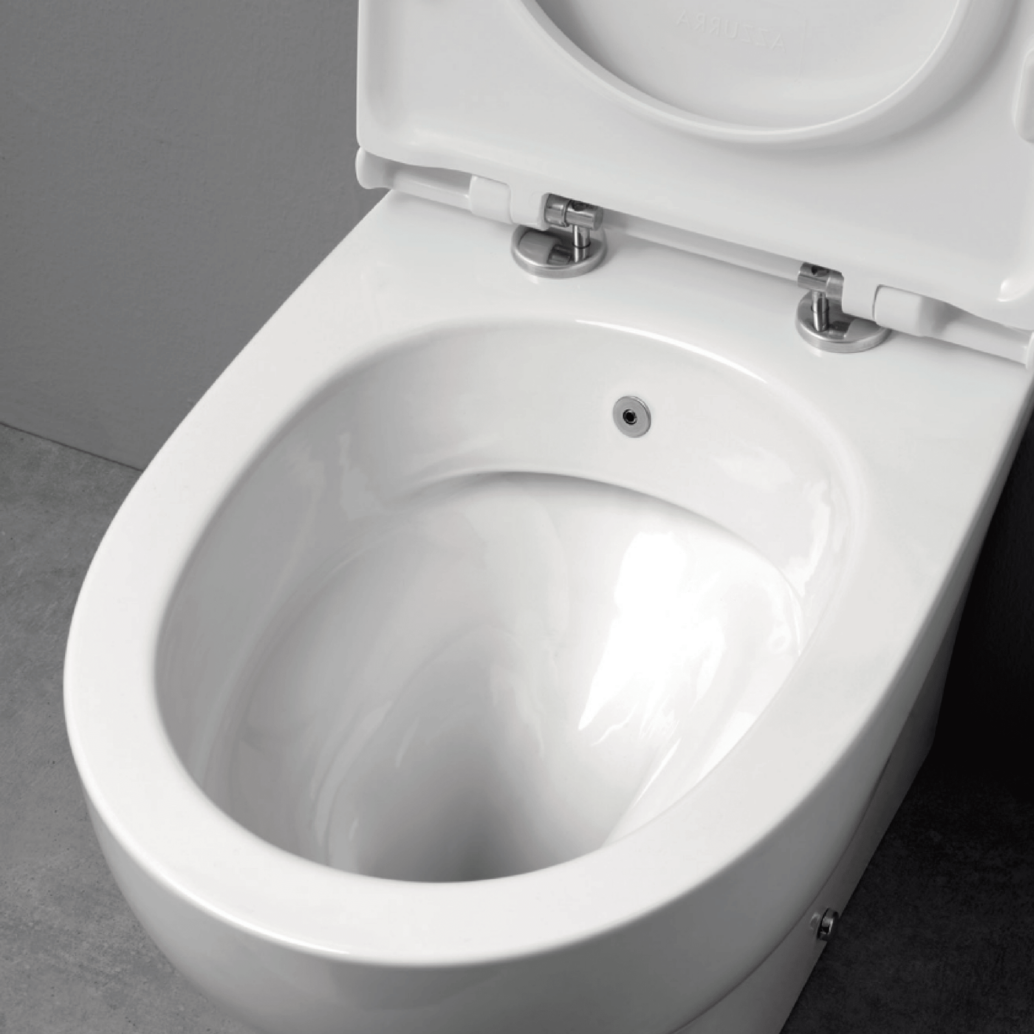 Vaso/Bidet Azzurra Ceramica A Terra Filo Muro Bianco Lucido "Pratica" - Dabicasa