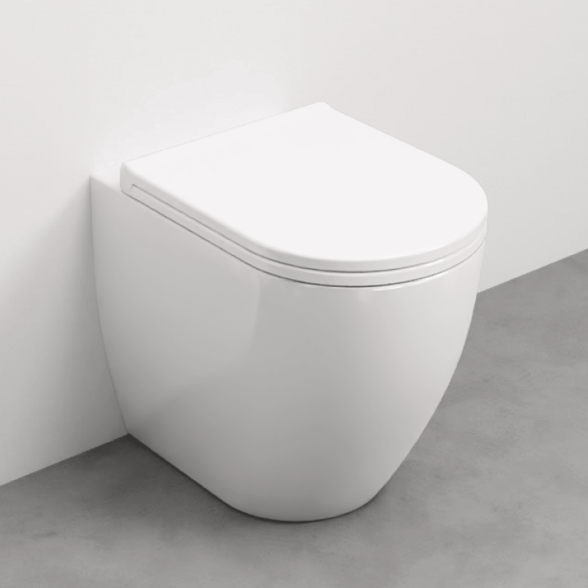 Wc a Terra Senza Brida Ceramica Cielo "Smile 53" Bianco Lucido - Dabicasa