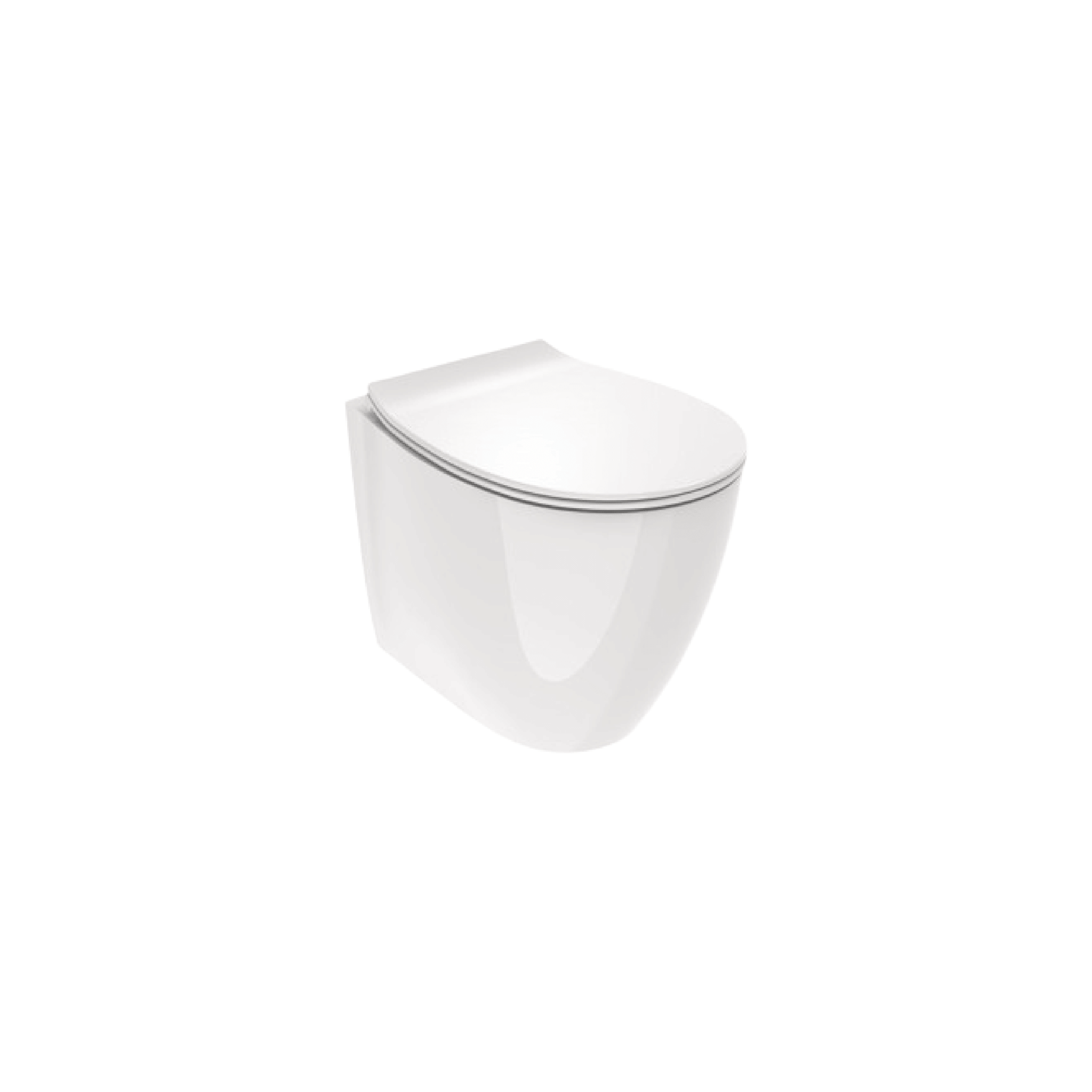 Wc a Terra Senza Brida Ercos "Kite" Bianco Lucido - Dabicasa