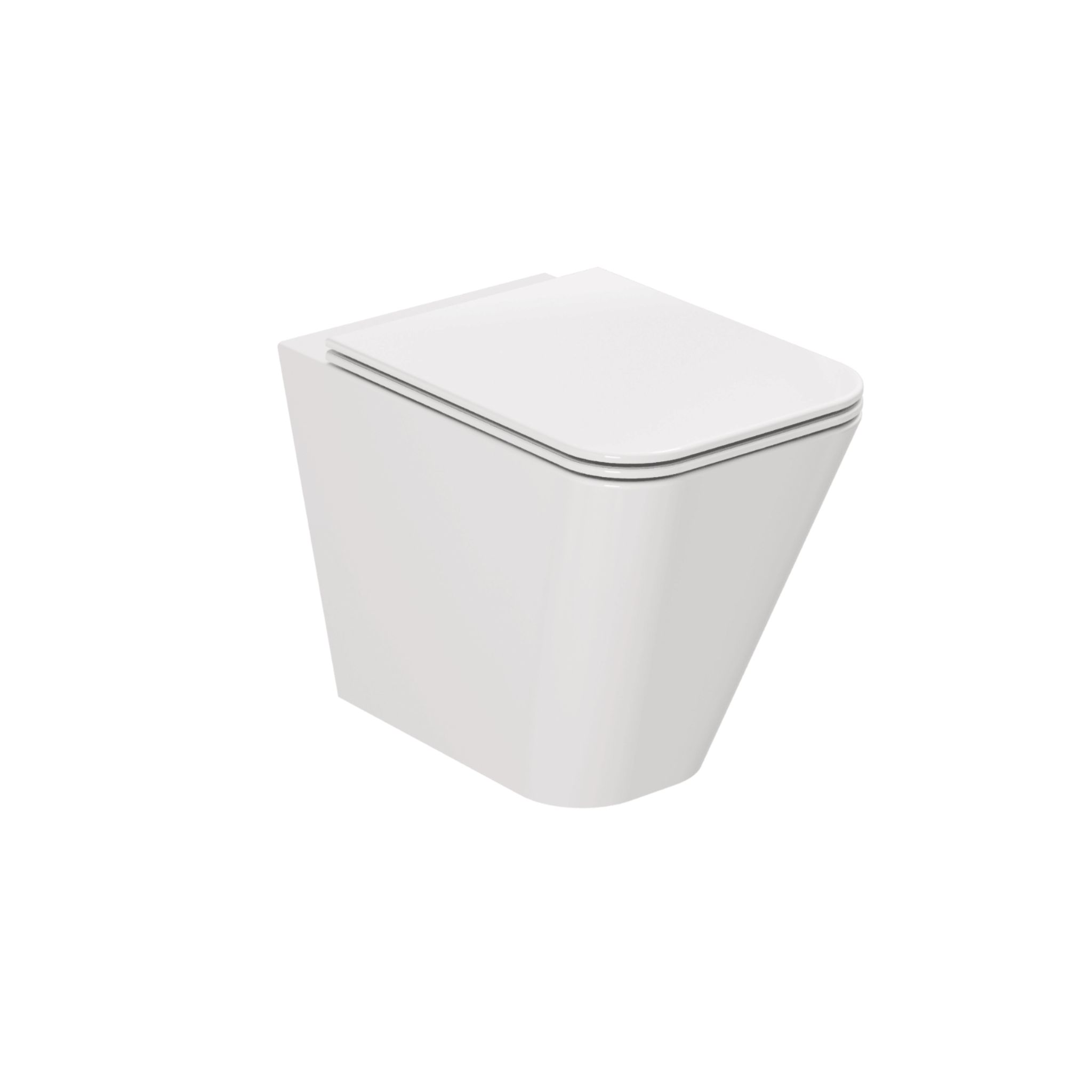 Wc a Terra Senza Brida Traslato Azzurra Ceramica "Build" Bianco Lucido - Dabicasa
