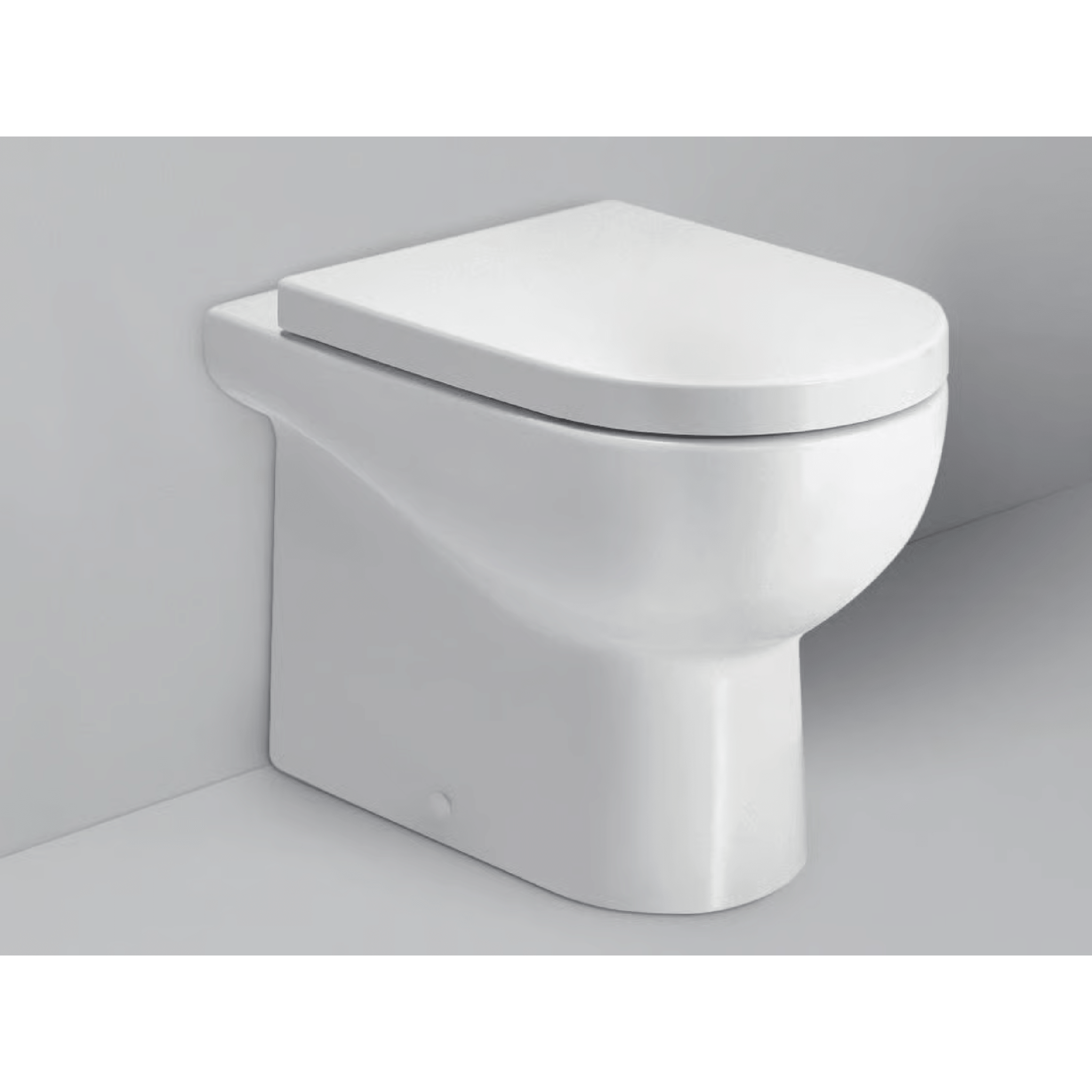 Wc Da Terra Azzurra Ceramica H 48 Cm Filo Muro Bianco Lucido "Nuvola" - Dabicasa