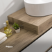 Mobile Bagno Sospeso "Otello" Colore Bianco Frassinato Con 2 Basi e Mensola freeshipping - Dabicasa