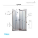 Box doccia "Light" angolare quadrato 80x80 cm cristallo trasparente 5,5mm freeshipping - Dabicasa