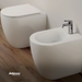 Azzurra "comoda" wc terra  filoparete colore bianco opaco (cotone) freeshipping - Dabicasa