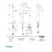 Bongio "Line" Miscelatore Lavabo Alto C/Scarico Click-Clack Cromo Lucido freeshipping - Dabicasa