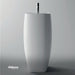 Alice Ceramica " Nur" Lavabo Freestanding Bianco Lucido con Scarico a Parete freeshipping - Dabicasa