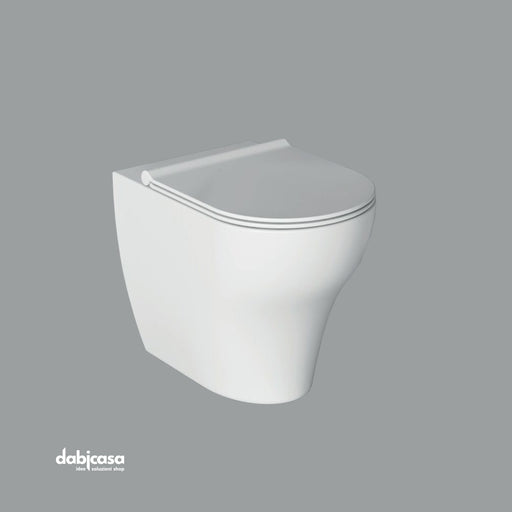 Alice Ceramica "Unica" Vaso Terra Filo parete bianco lucido s/brida freeshipping - Dabicasa