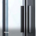 Box doccia "New Smeralda" angolare 90x90 in alluminio e pannello in vetro con profili nero essenza freeshipping - Dabicasa